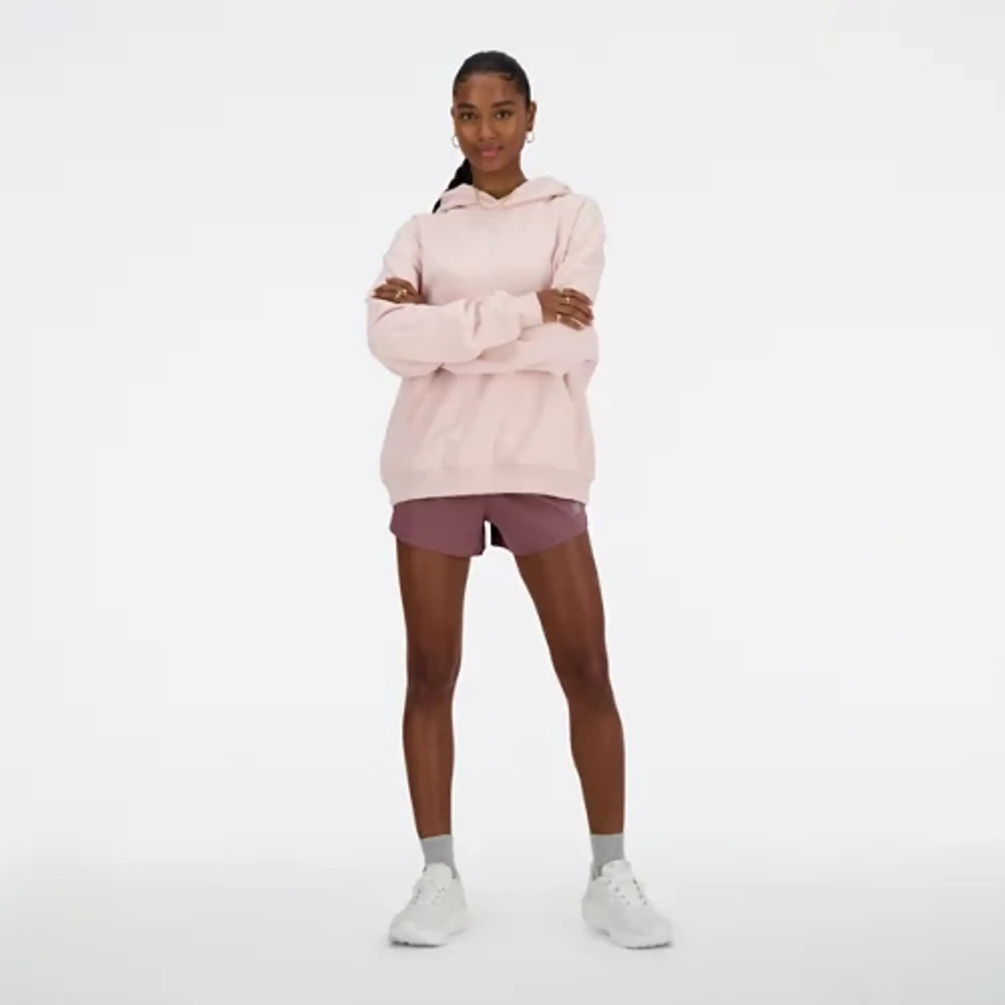 New Balance Athletics French Terry Hoodie Women Hoodies Grey