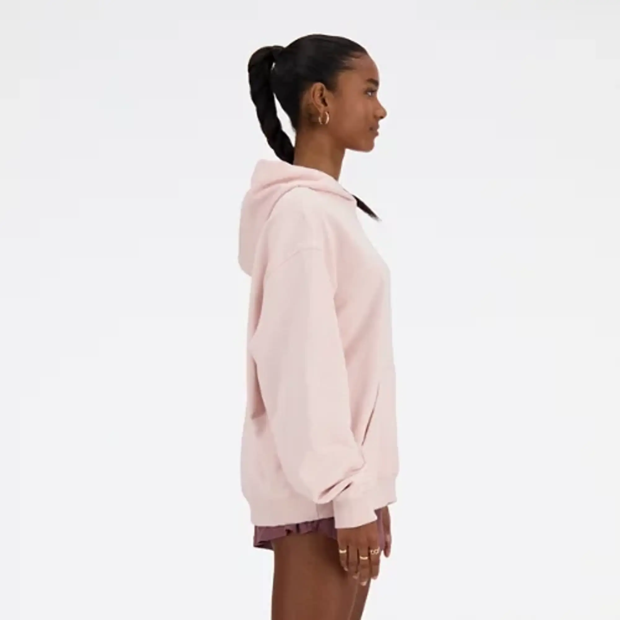 New Balance Athletics French Terry Hoodie Women Hoodies Grey