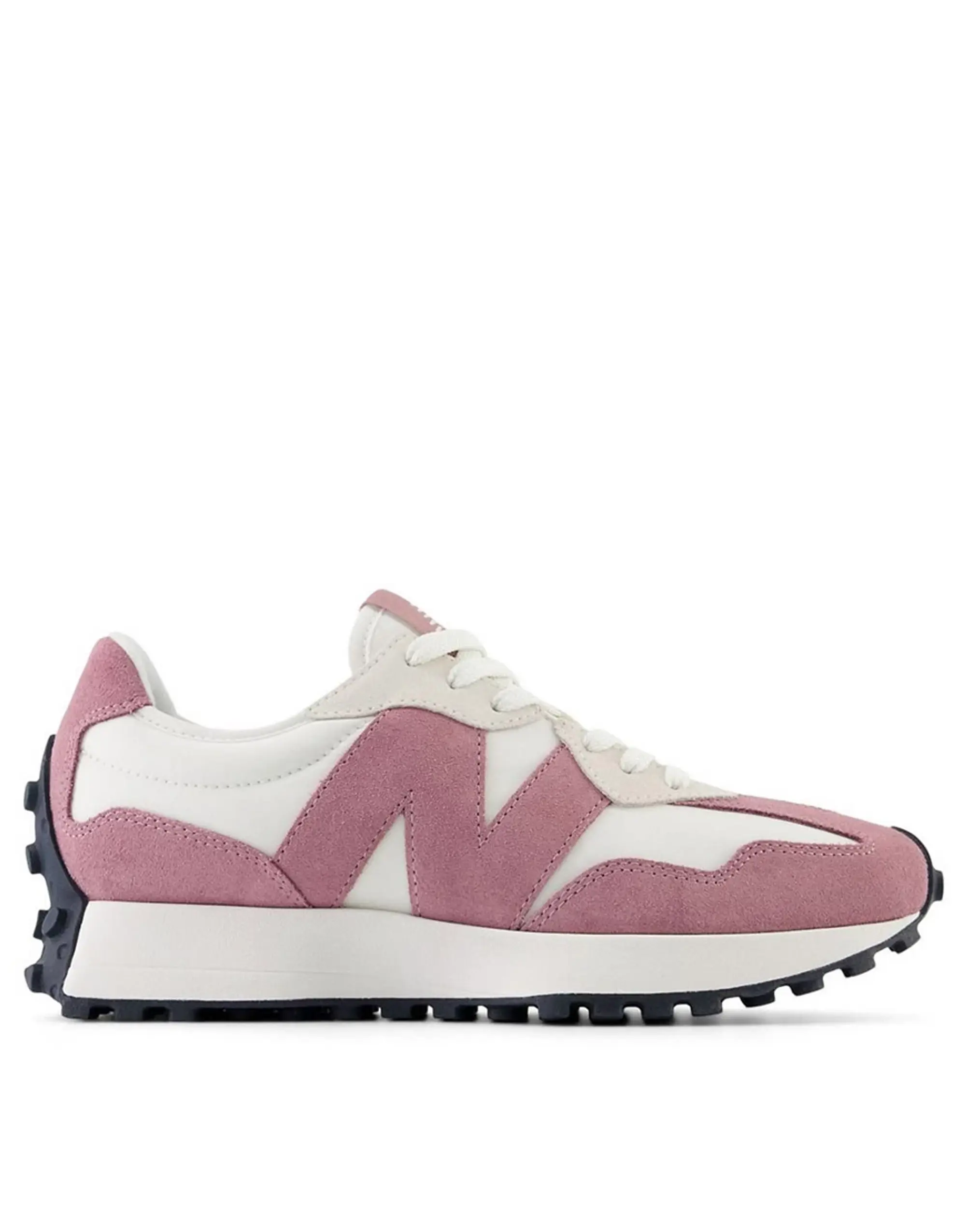 New Balance Women's 327 in Pink/White Suede/Mesh