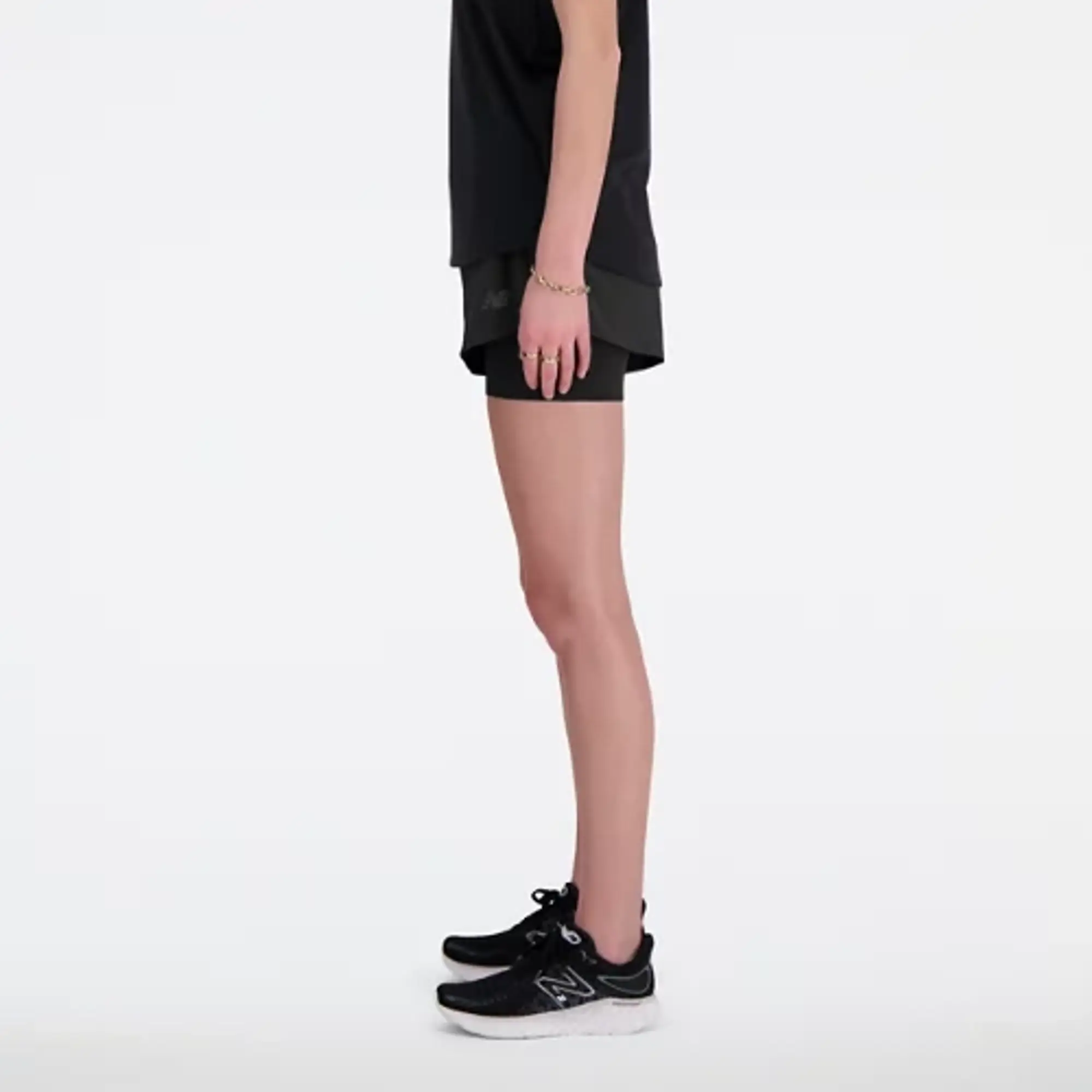 New Balance Women's RC 2-in-1 Short 3 in Black Polywoven