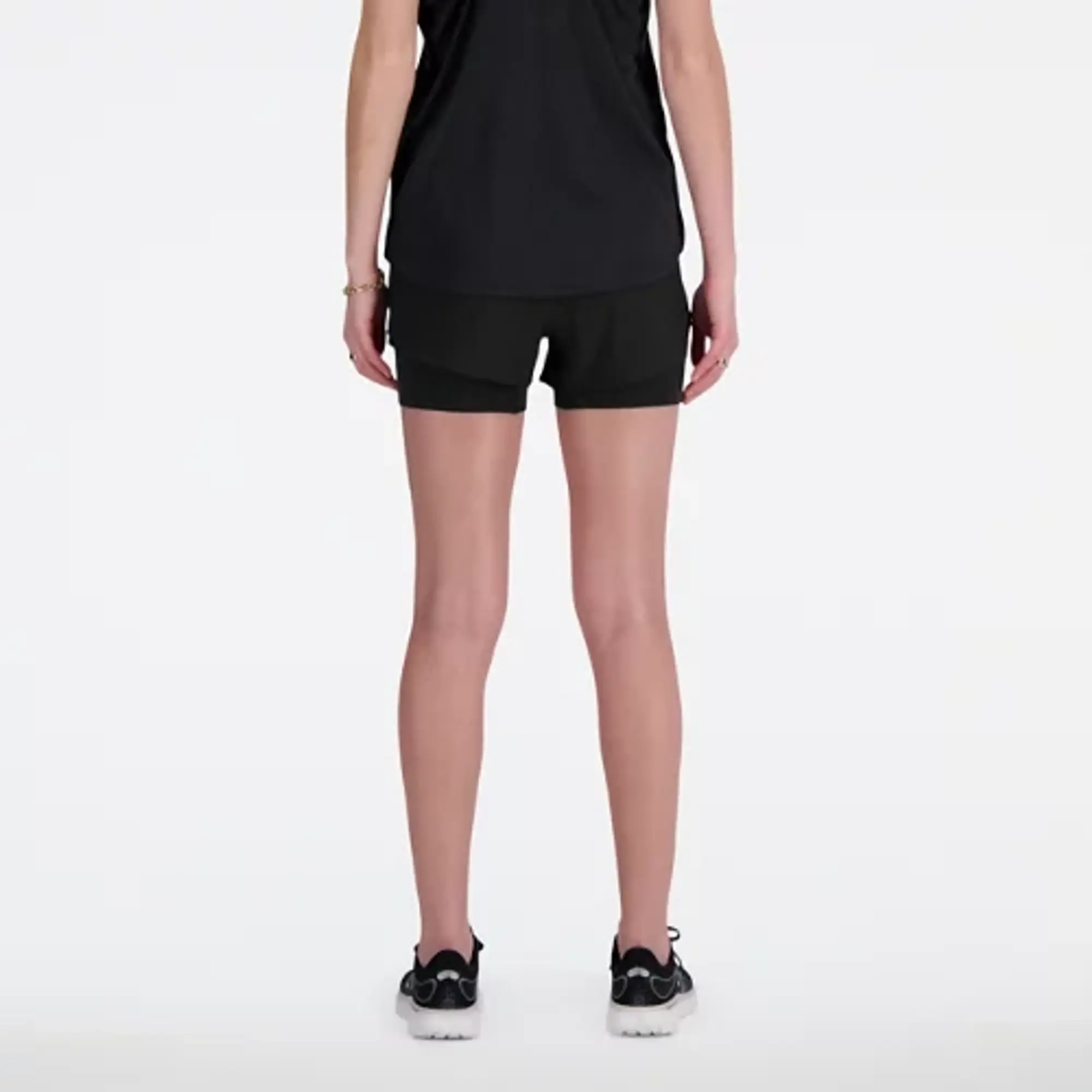 New Balance Women's RC 2-in-1 Short 3 in Black Polywoven