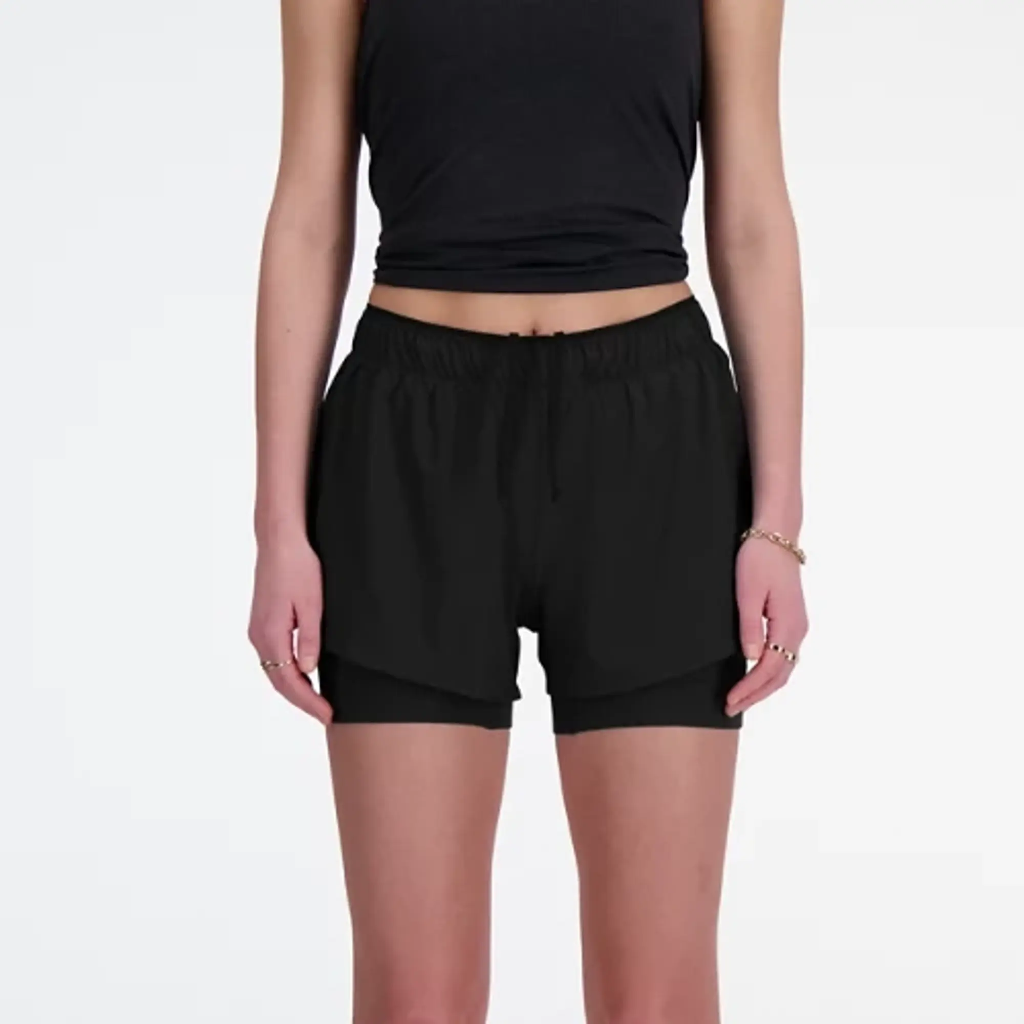 New Balance Women's RC 2-in-1 Short 3 in Black Polywoven