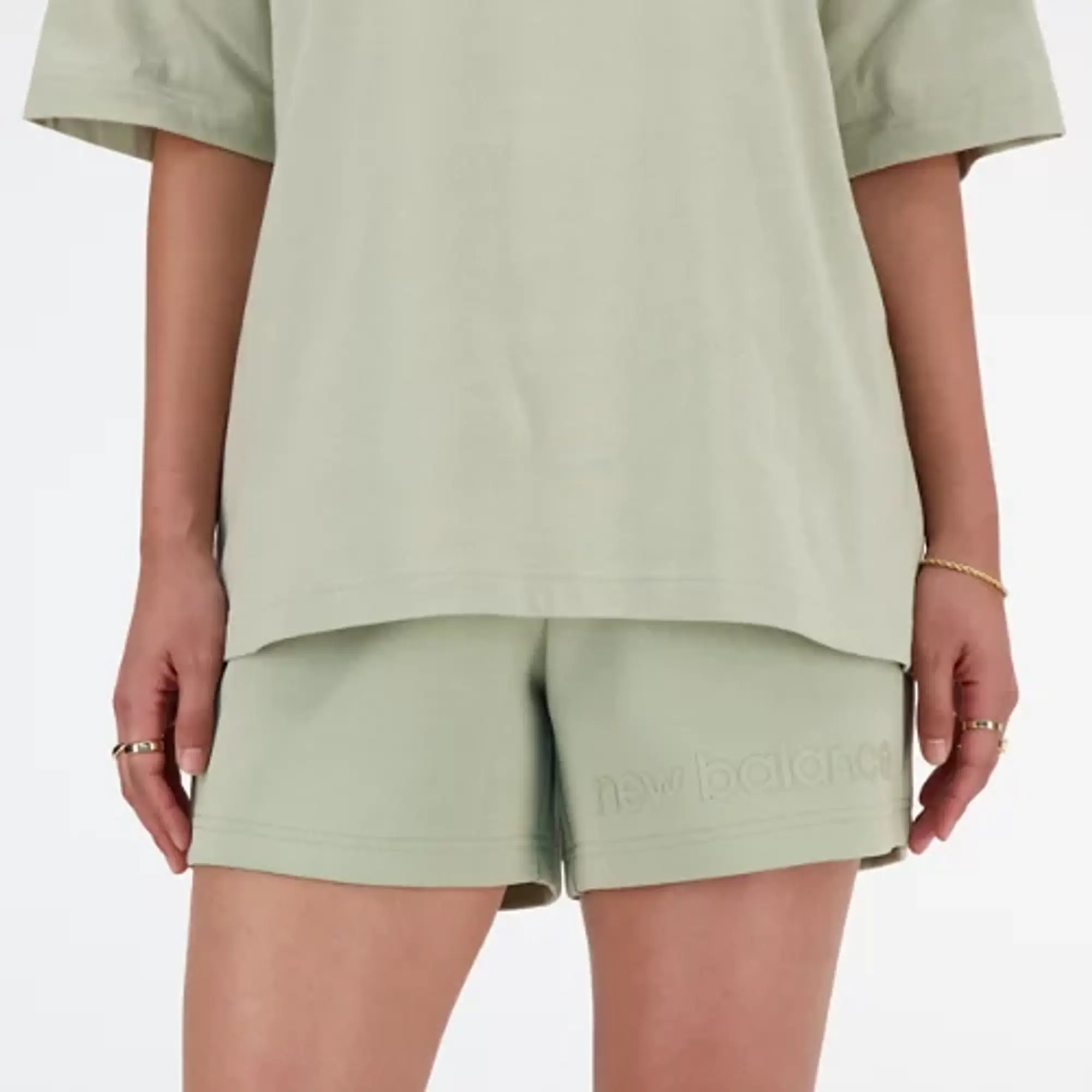 New Balance Women's Hyper Density Short in Green Cotton