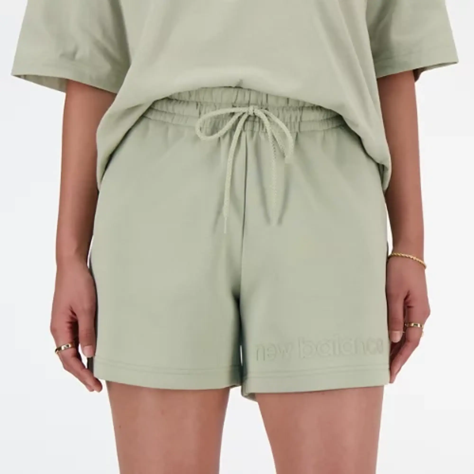 New Balance Women's Hyper Density Short in Green Cotton