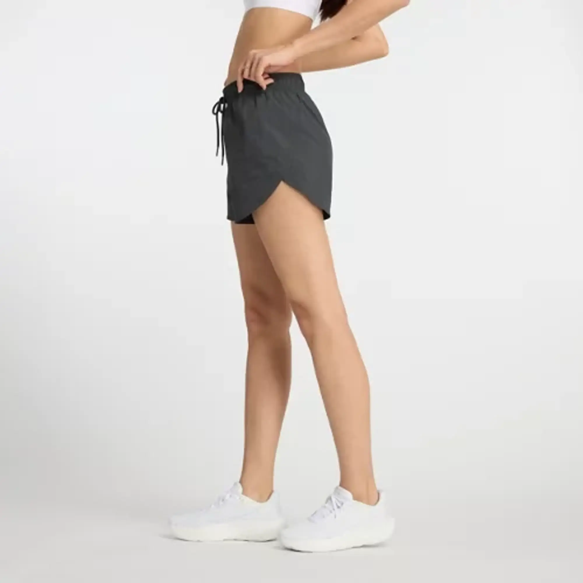 New Balance Women's Shifted Short in Black Polywoven