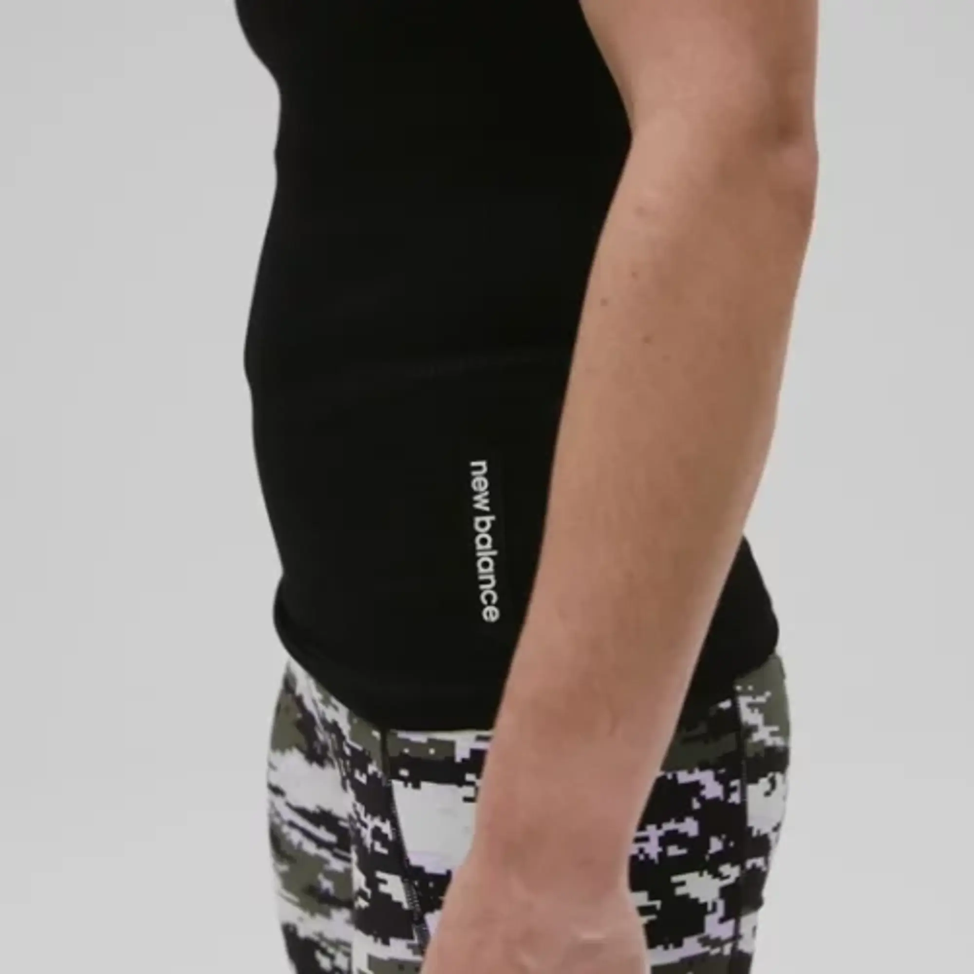 New Balance Women's Perfect Rib Tank in Black Poly Knit