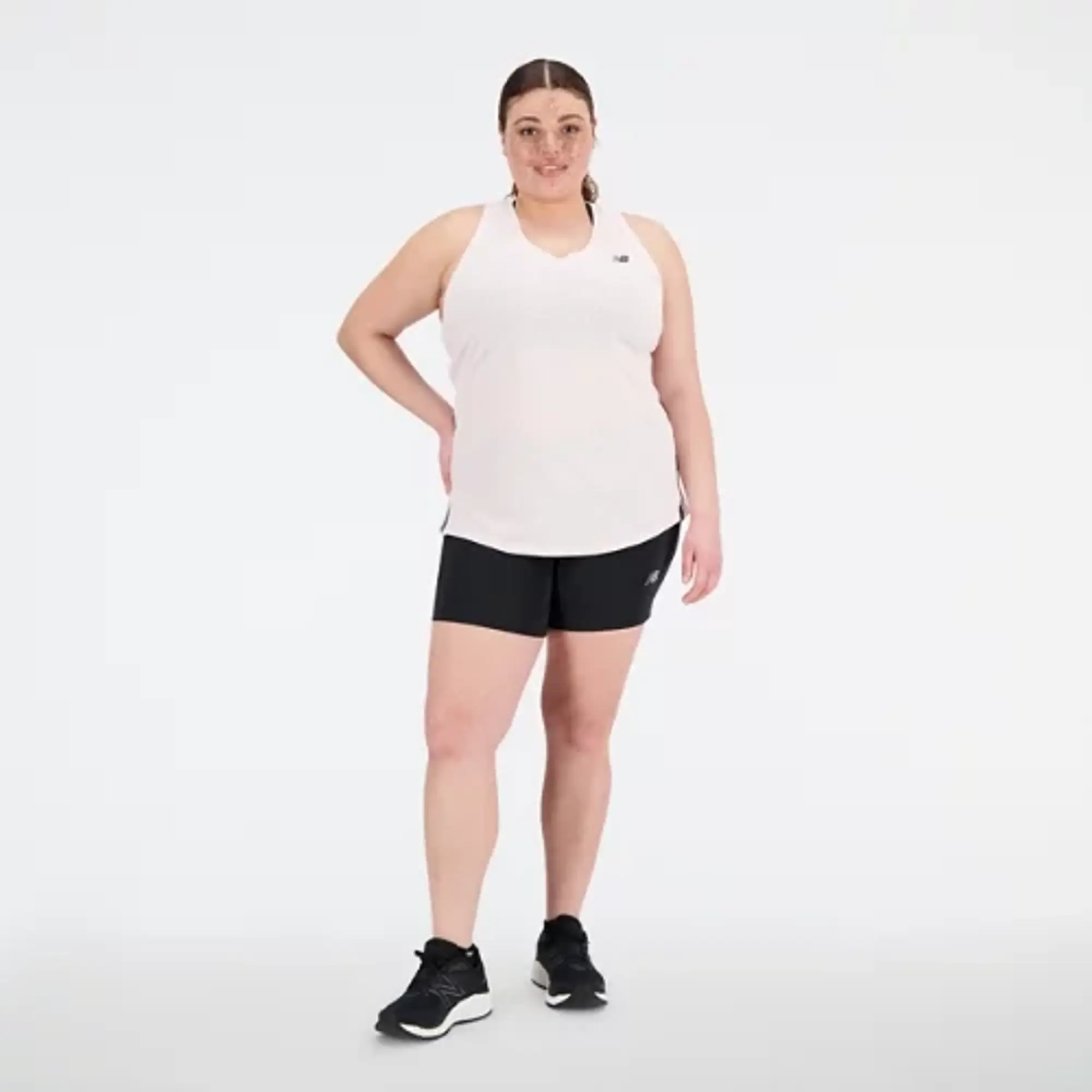 New Balance Women's Q Speed Jacquard Tank in Pink Poly Knit
