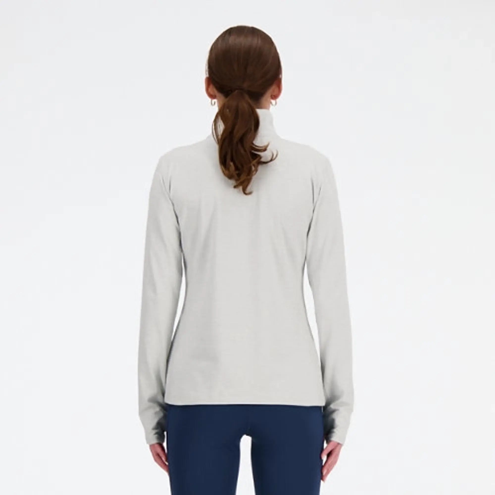 New Balance Logo 1/4 Zip Top - Black - Womens