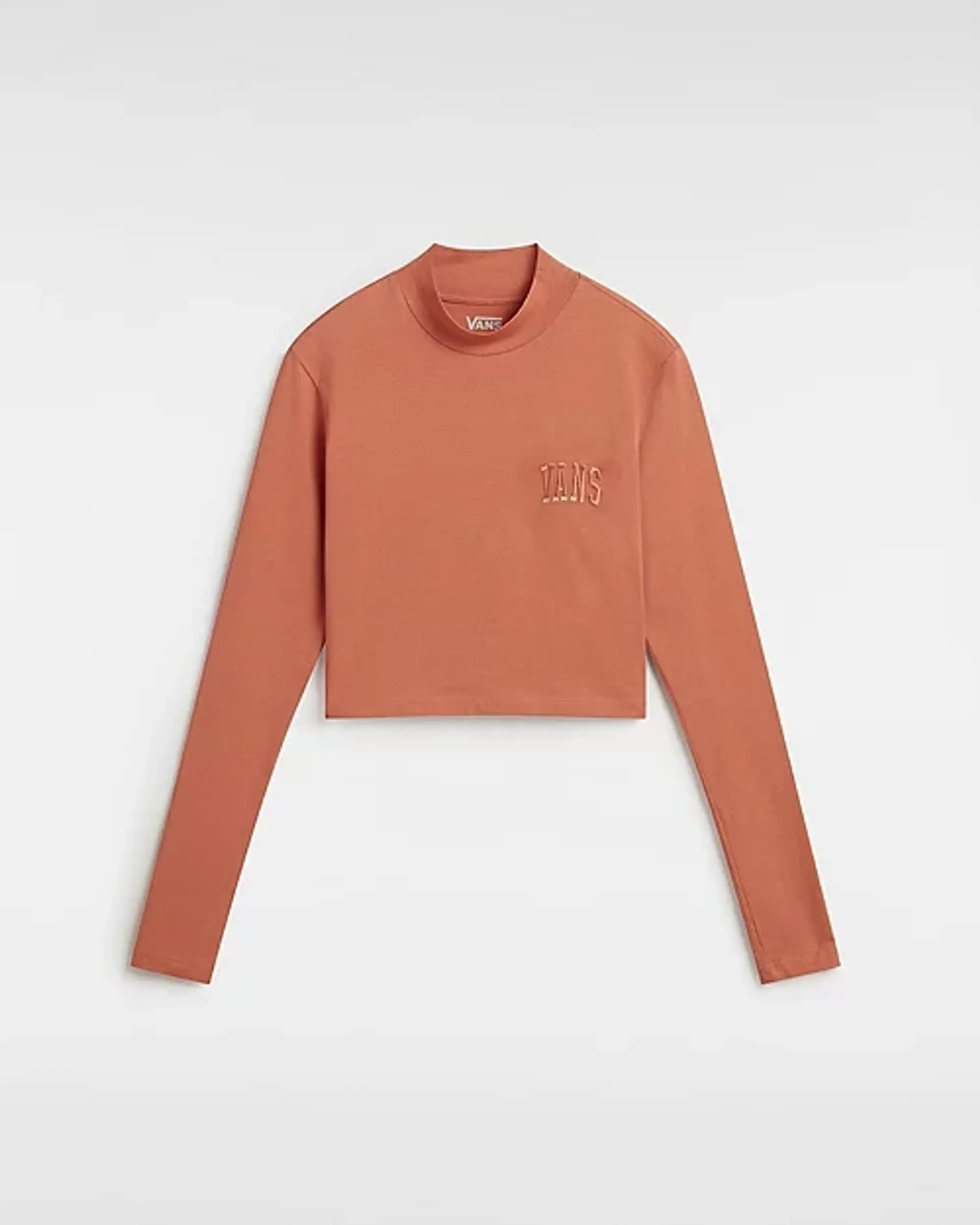 Vans Mini Mock Neck Long Sleeve T-Shirt (Autumn Leaf) Women Orange