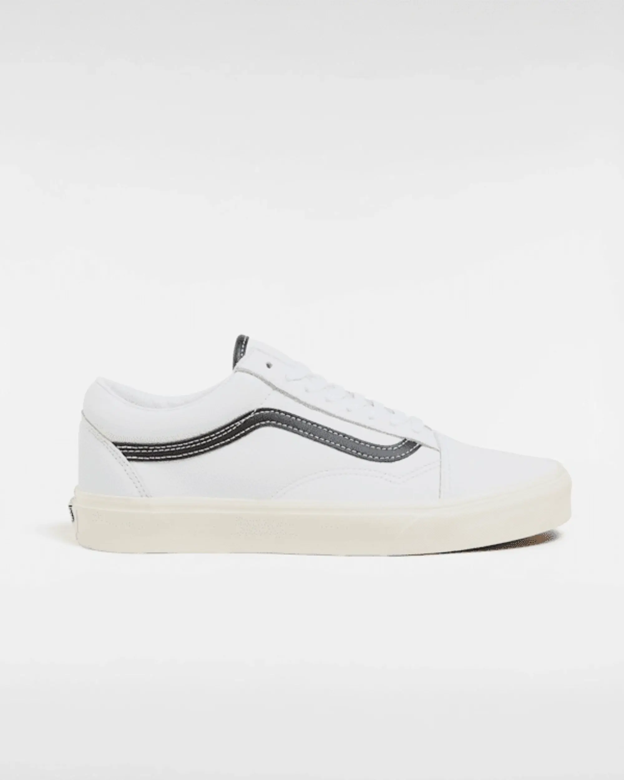 Vans Old Skool Shoes (Leather White/Black) Unisex White