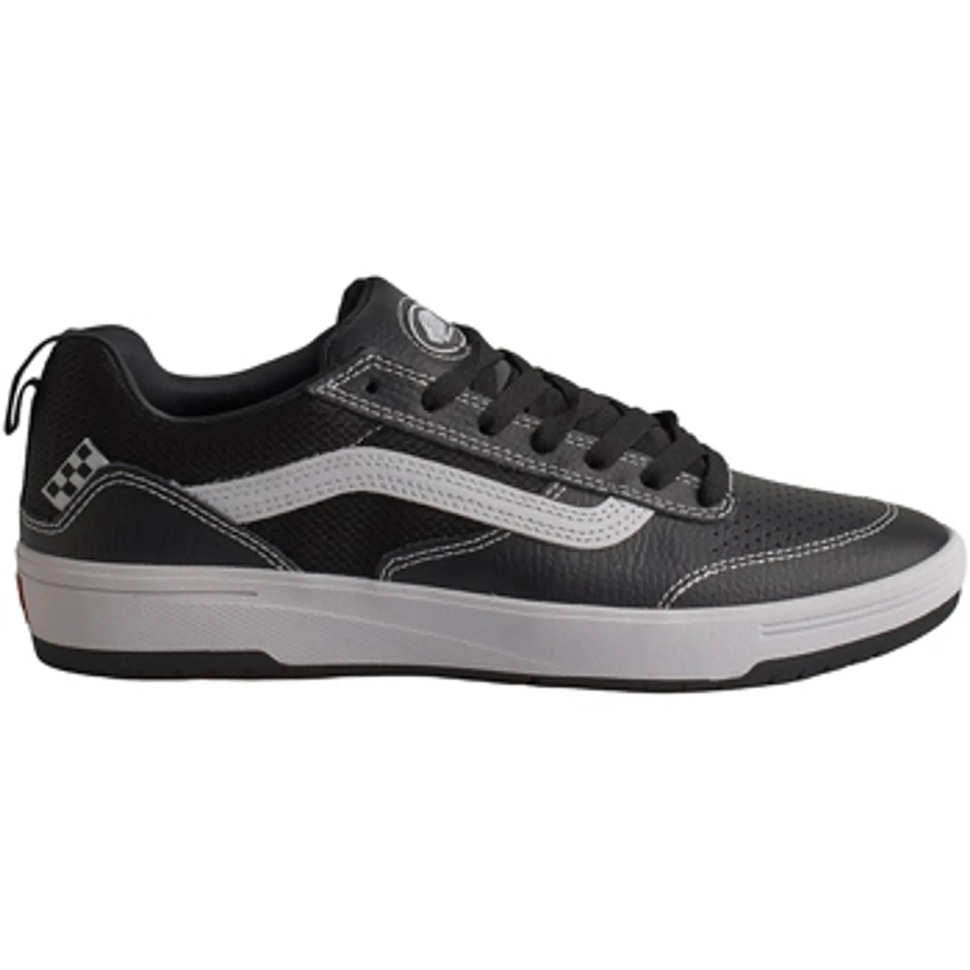 Vans Zahba Leather Shoes (Leather Black/White) Unisex Black