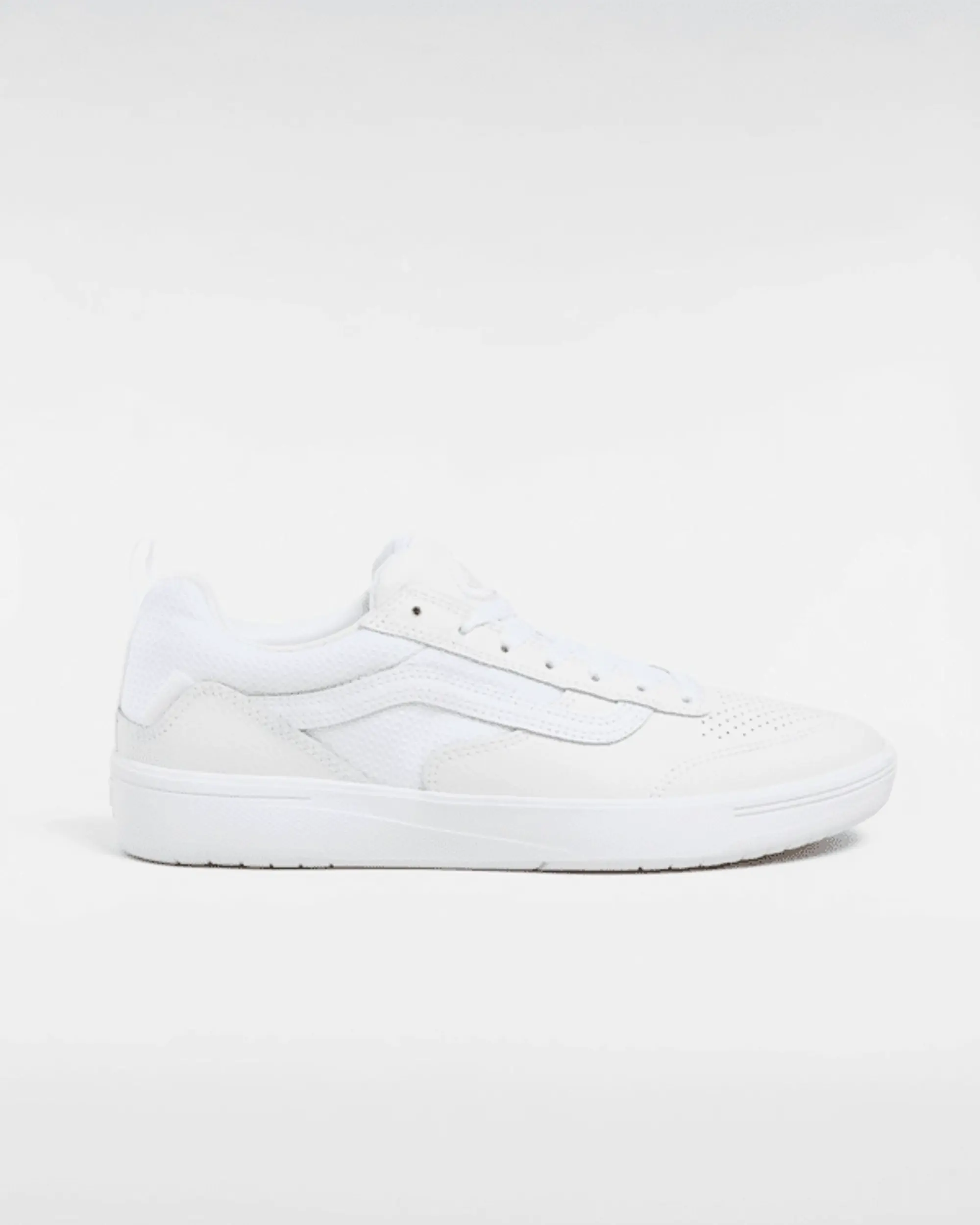 Vans Zahba Leather Shoes (Leather White/White) Unisex White