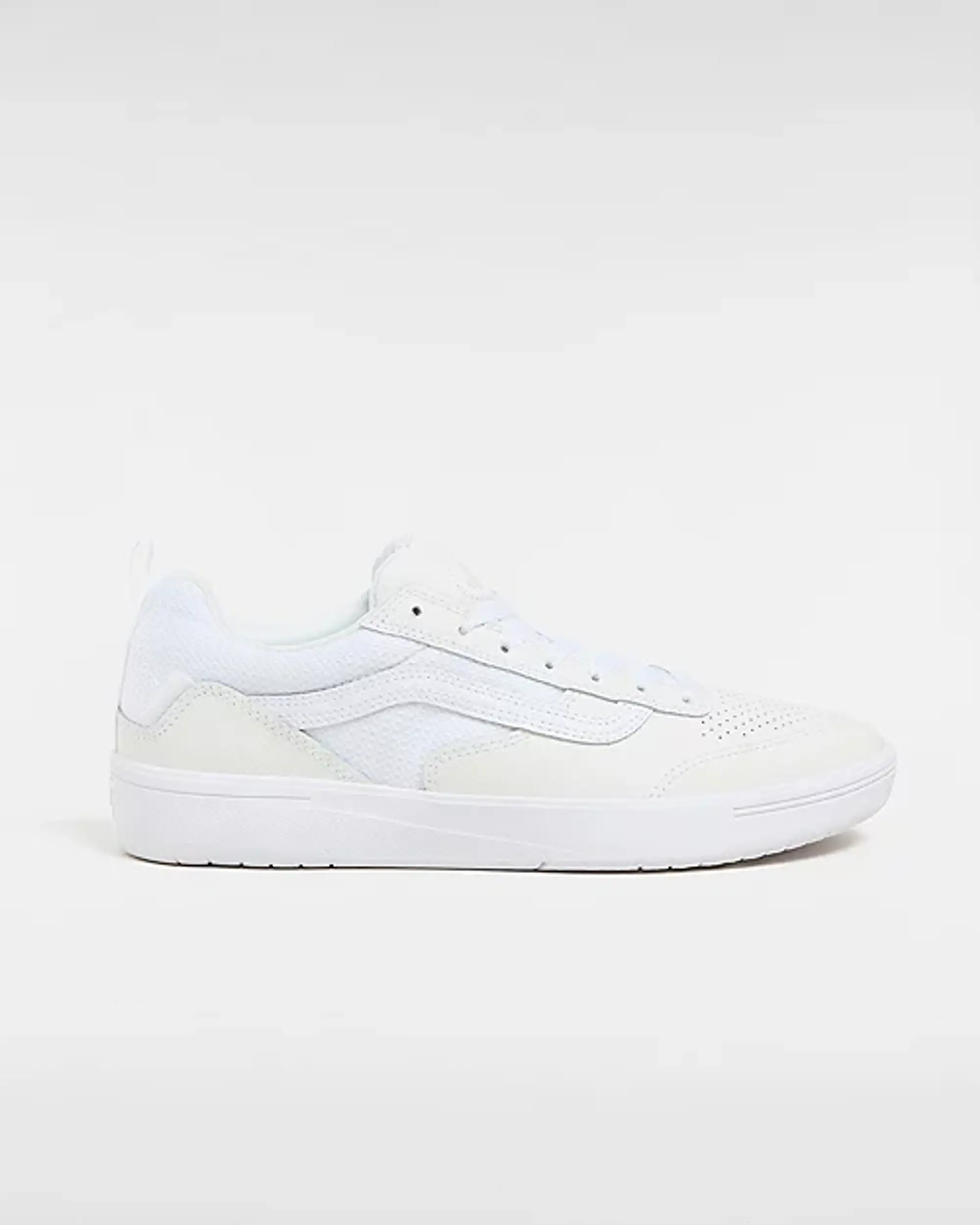 Vans Zahba Leather Shoes (Leather White/White) Unisex White