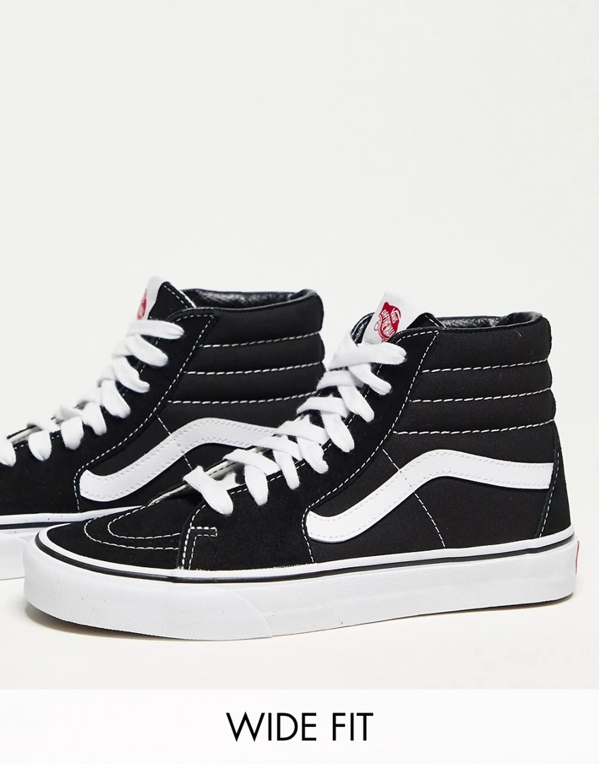 Vans Sk8-Hi Trainers In Black Wide Fit