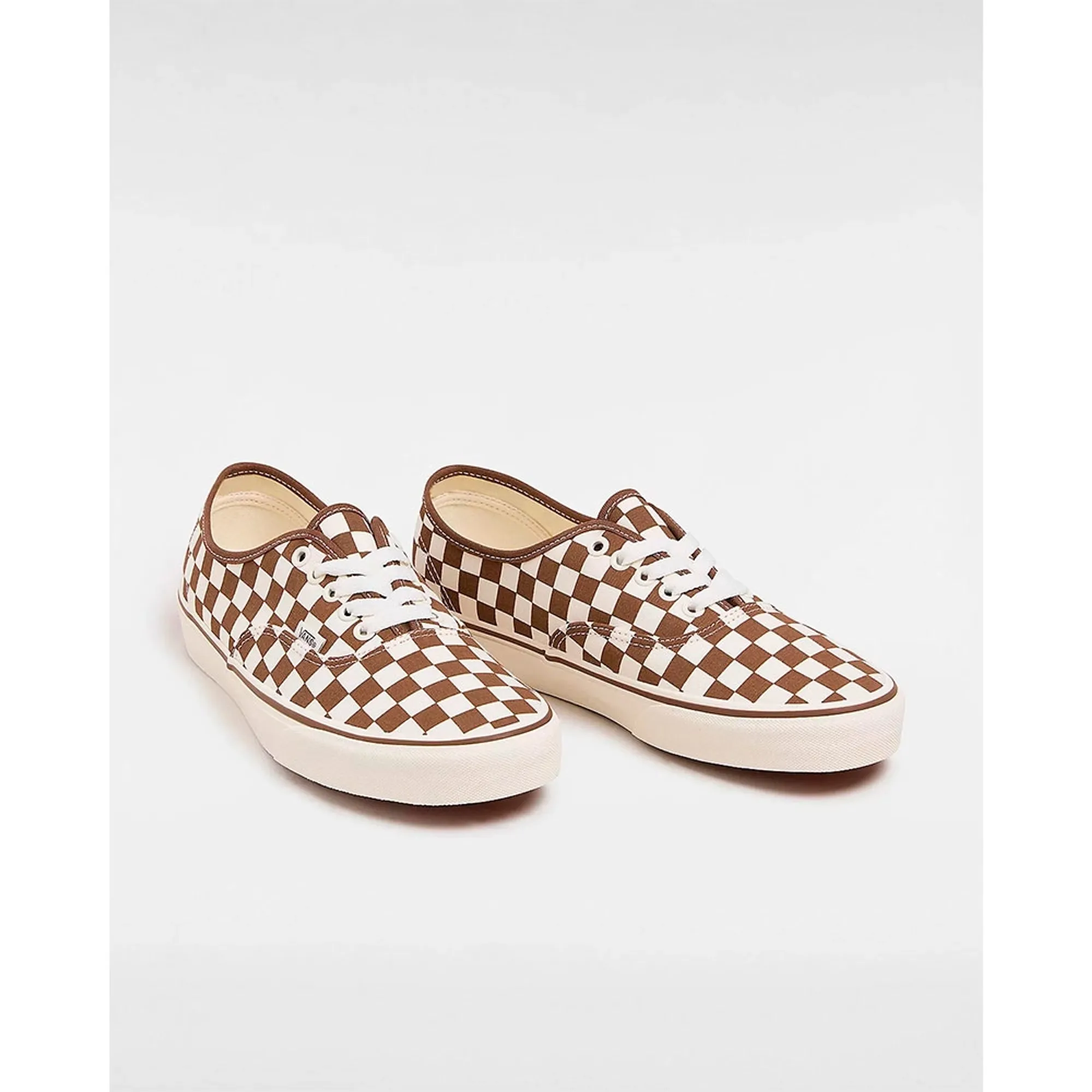 Vans Authentic Checkerboard Shoes (Checkerboard Brown) Unisex White