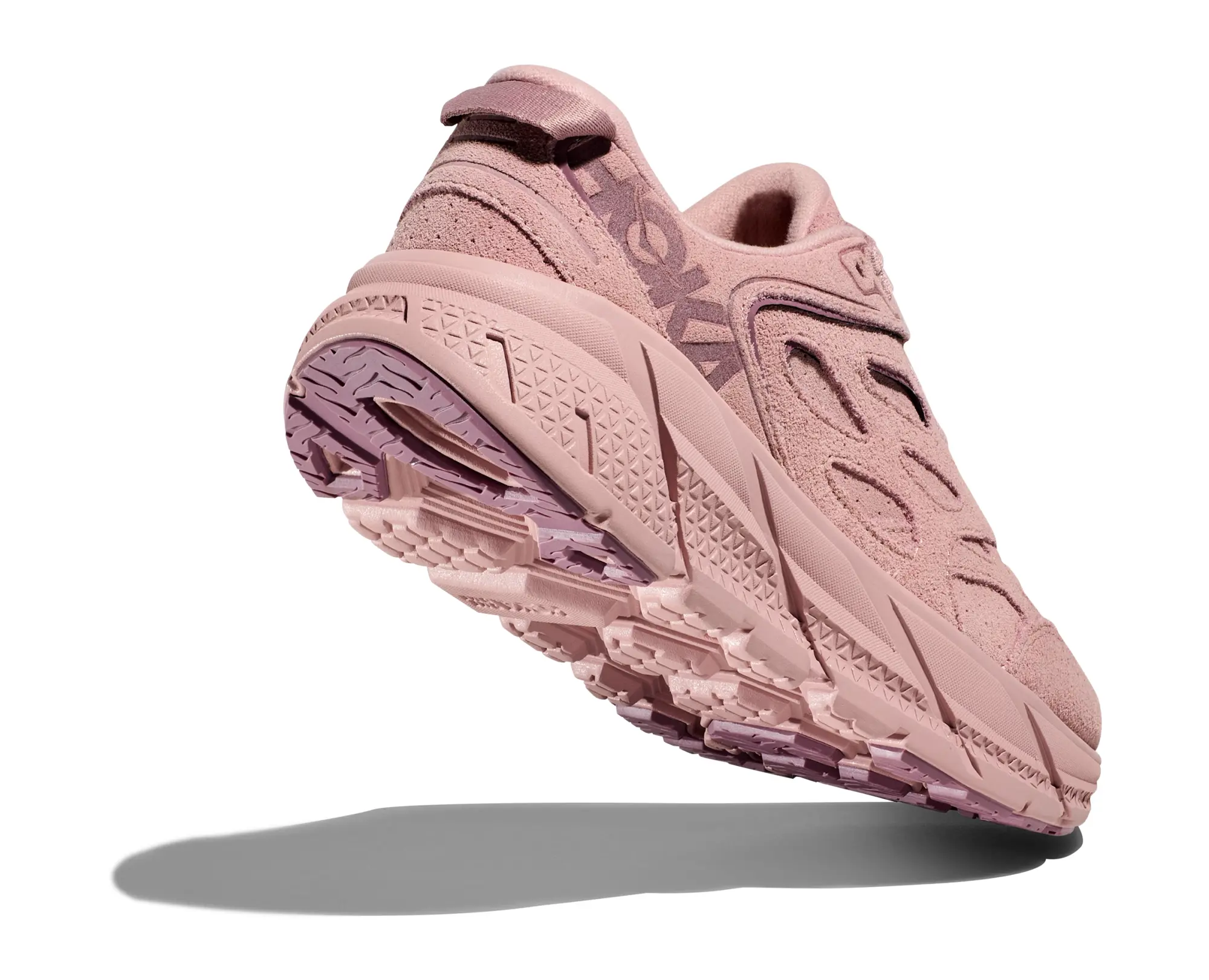 Hoka One One HOKA Clifton L Suede Walking Shoes in Pale Mauve