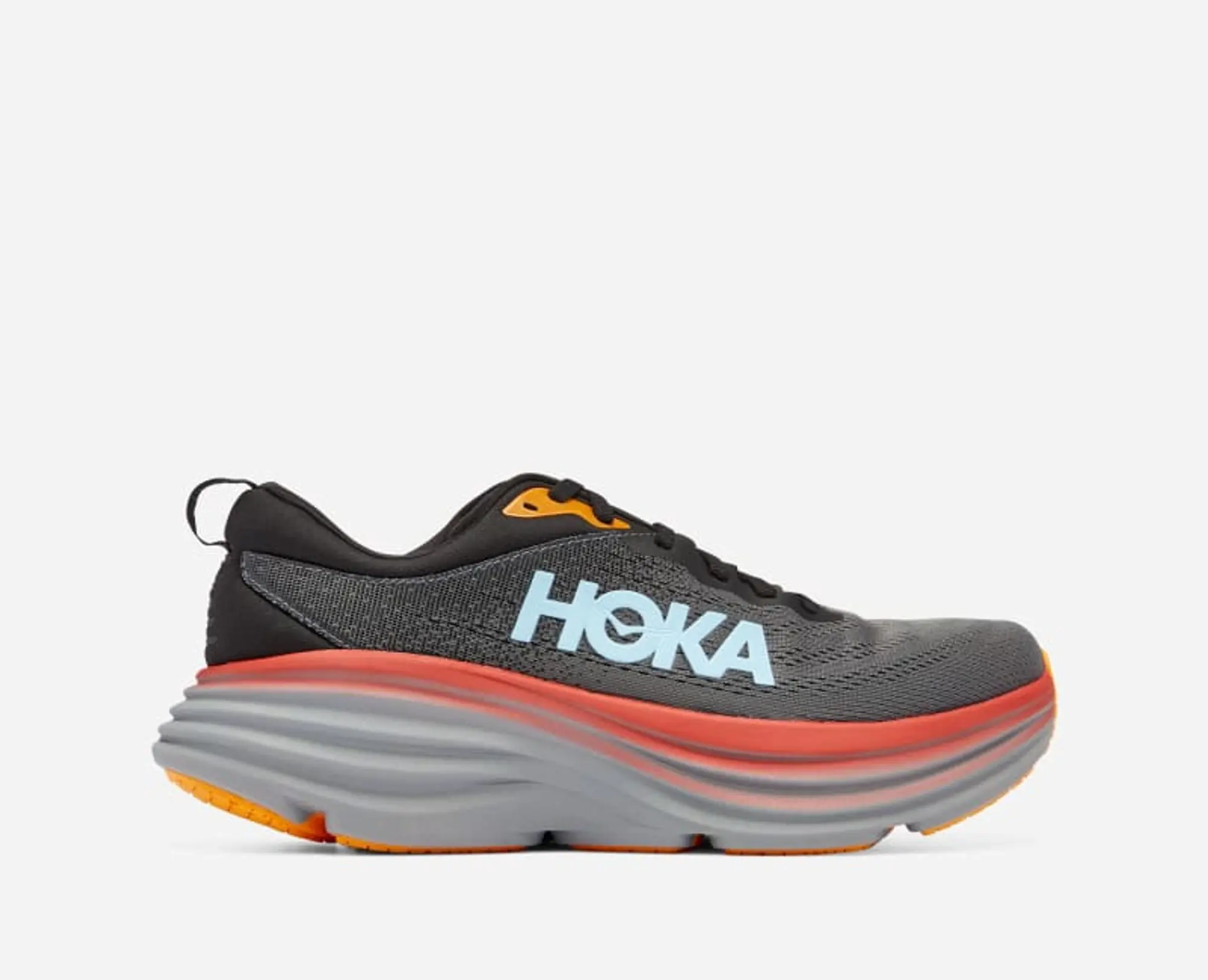 Hoka One One HOKA Men's Bondi 8 Road Running Shoes in Anthracite/Castlerock