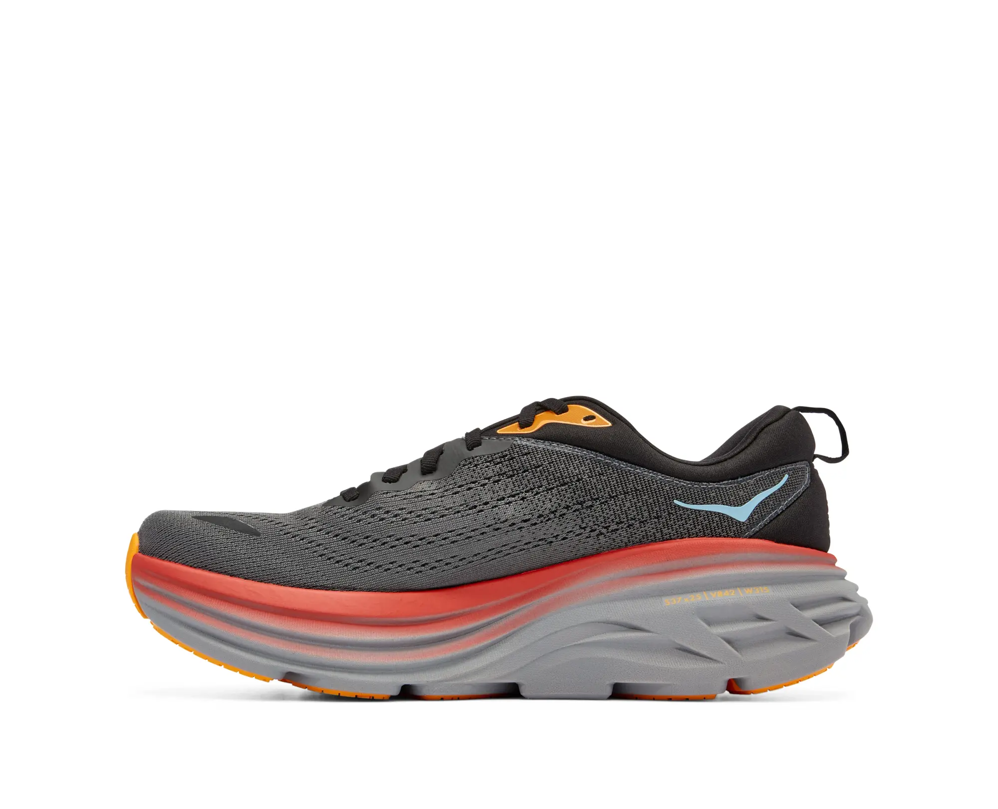 Hoka One One HOKA Men's Bondi 8 Road Running Shoes in Anthracite/Castlerock