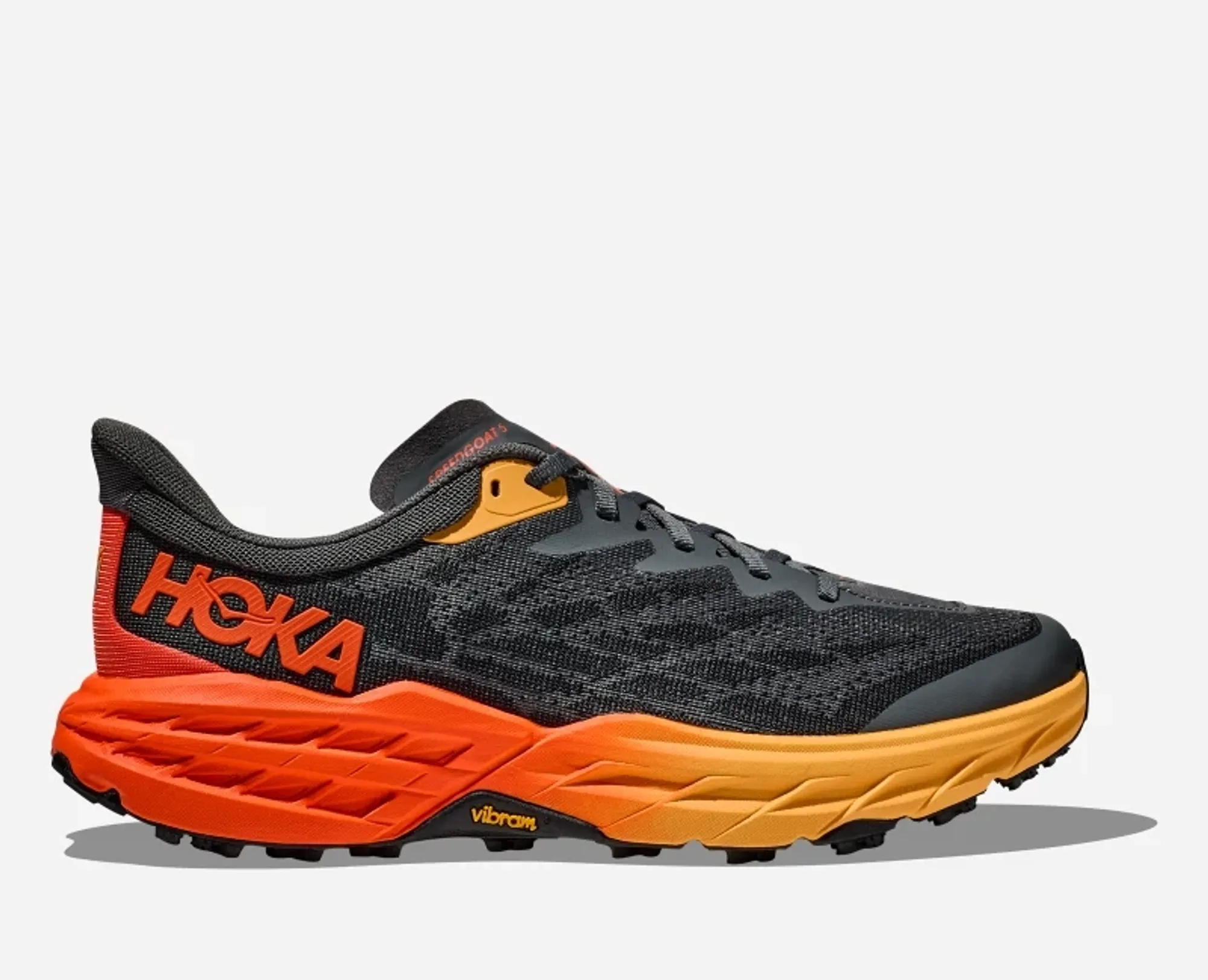 Hoka One One HOKA Men's Speedgoat 5 Trail Shoes in Castlerock/Flame