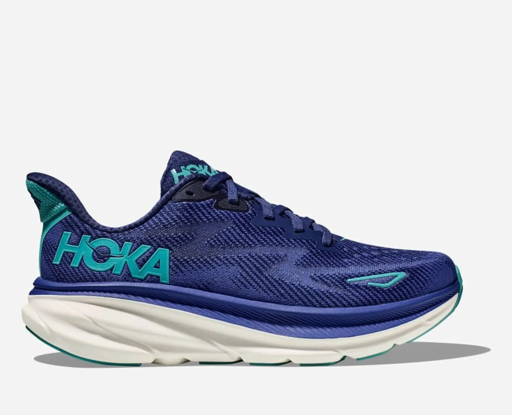 Hoka One One HOKA Women's Clifton 9 Road Running Shoes in Bellwether Blue/Evening Sky