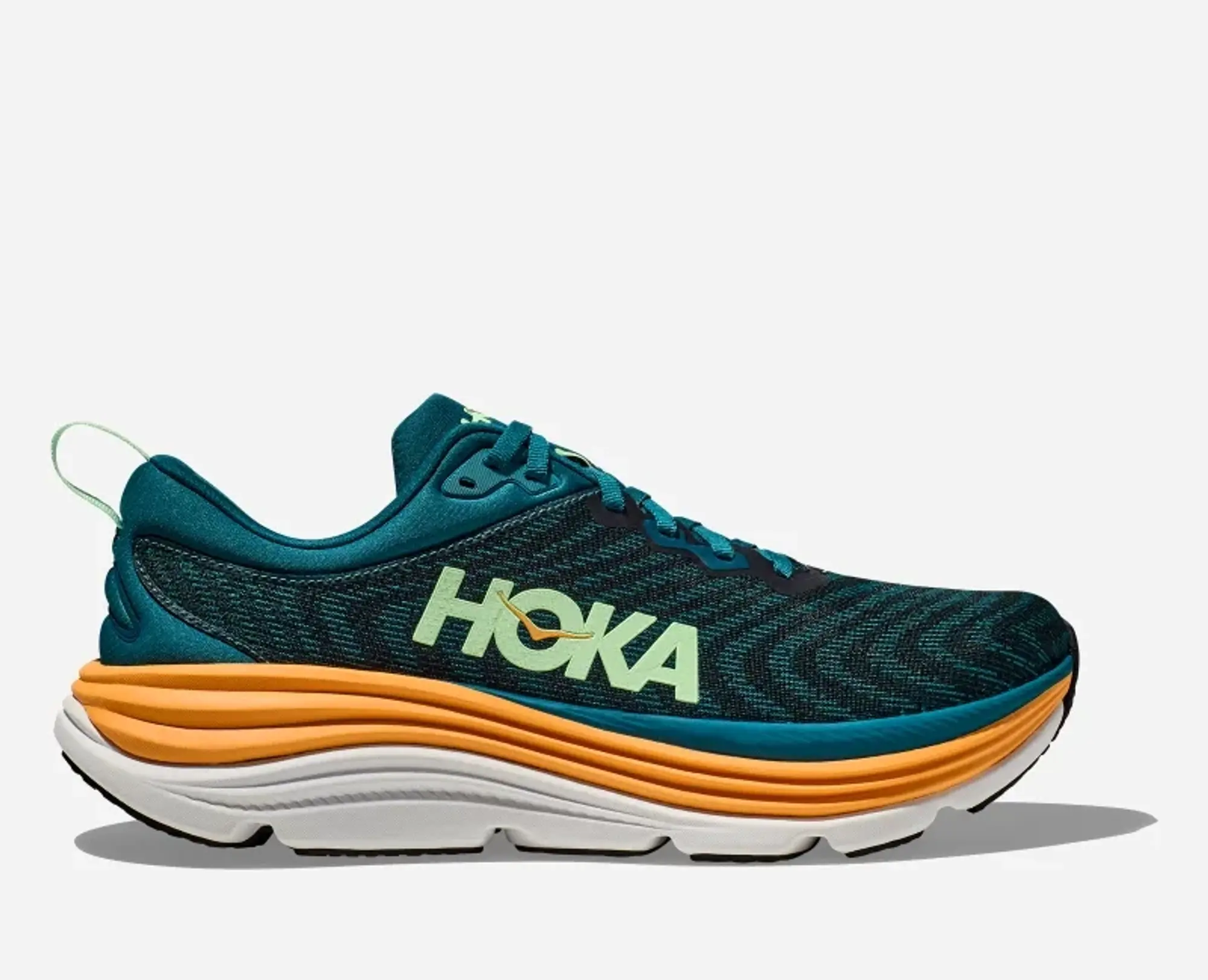 Hoka One One HOKA Men's Gaviota 5 Road Running Shoes in Deep Lagoon/Sherbet