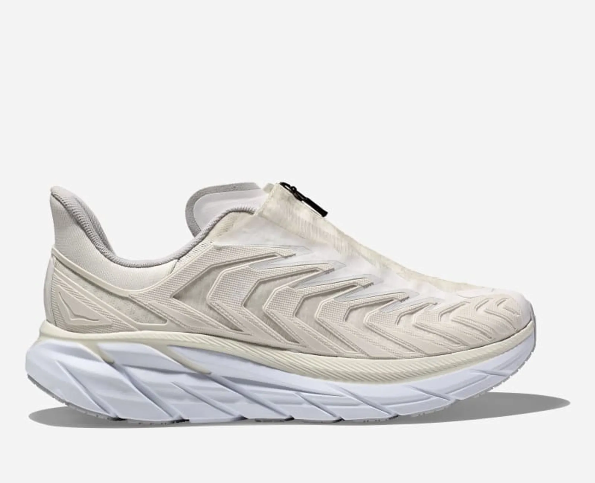 Hoka One One HOKA Project Clifton Lifestyle Shoes in Blanc De Blanc/Lunar Rock