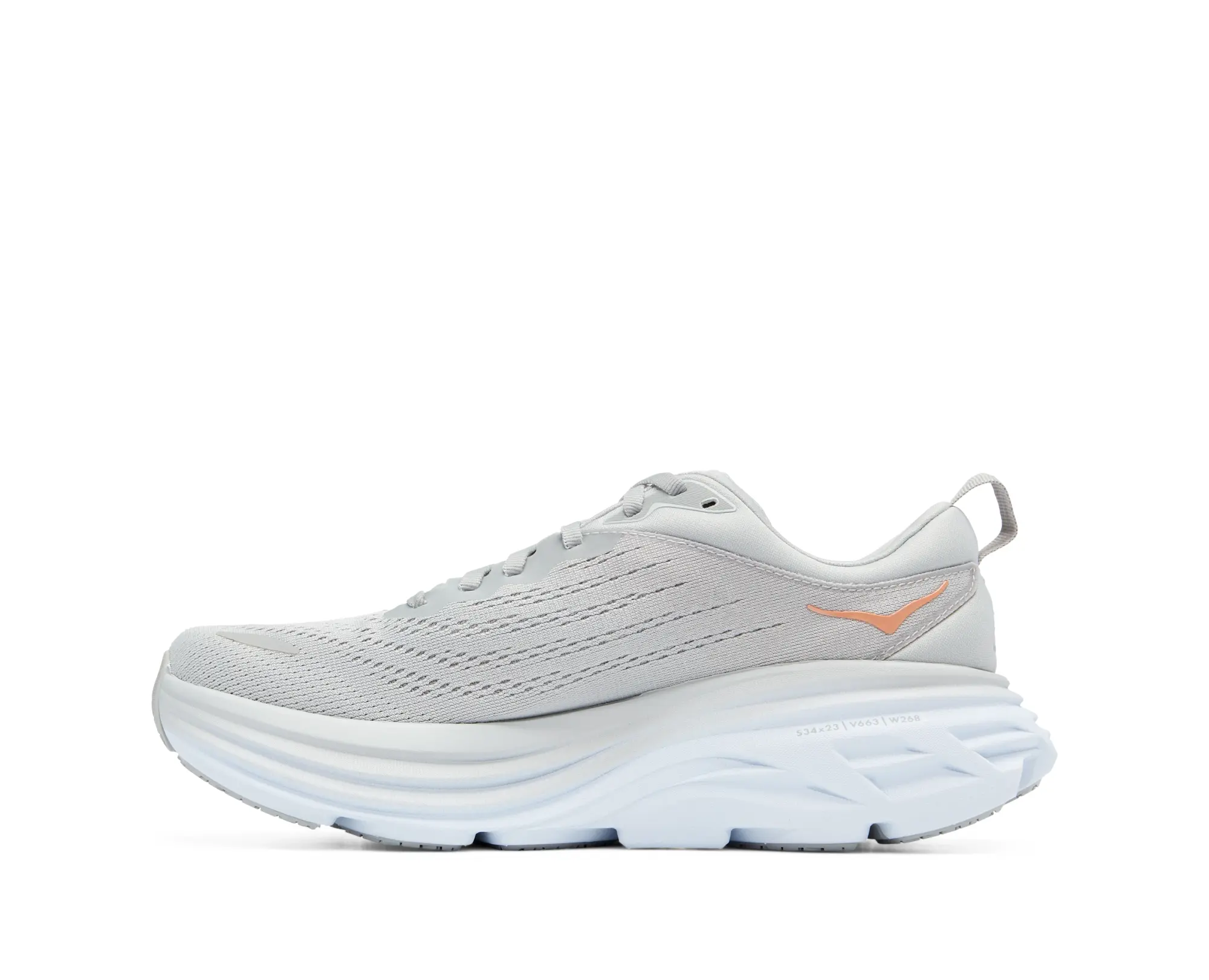 Hoka One One HOKA Women's Bondi 8 Road Running Shoes in Harbor Mist/Lunar Rock