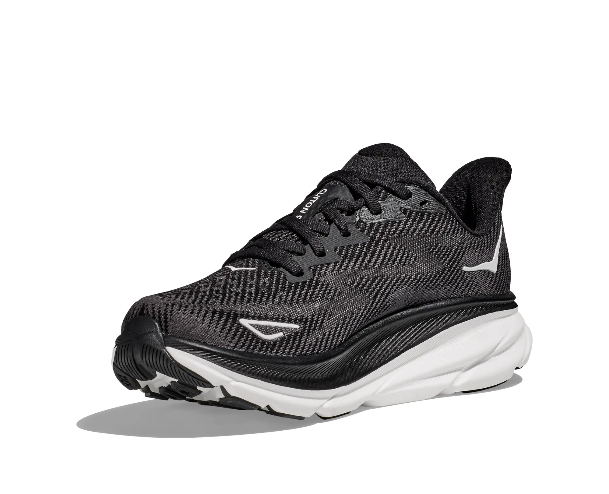 Hoka One One HOKA Men's Clifton 9 Road Running Shoes in Black/White