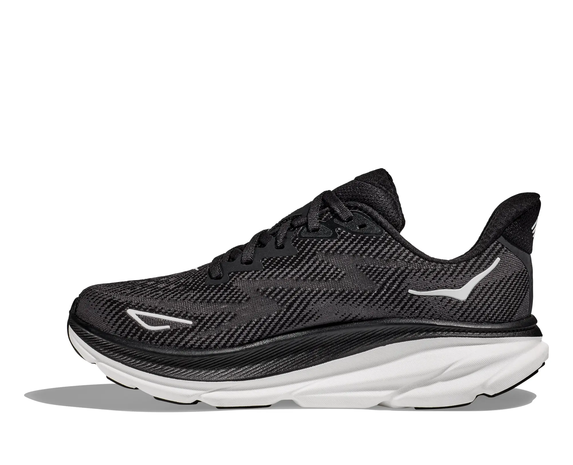Hoka One One HOKA Men's Clifton 9 Road Running Shoes in Black/White