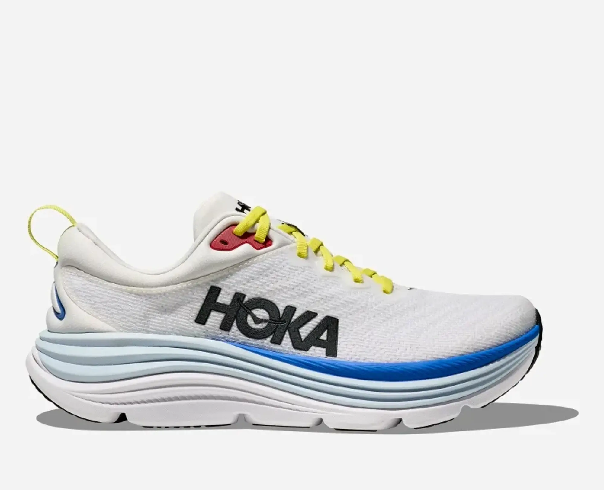 Hoka One One HOKA Men's Gaviota 5 Road Running Shoes in Blanc De Blanc/Virtual Blue