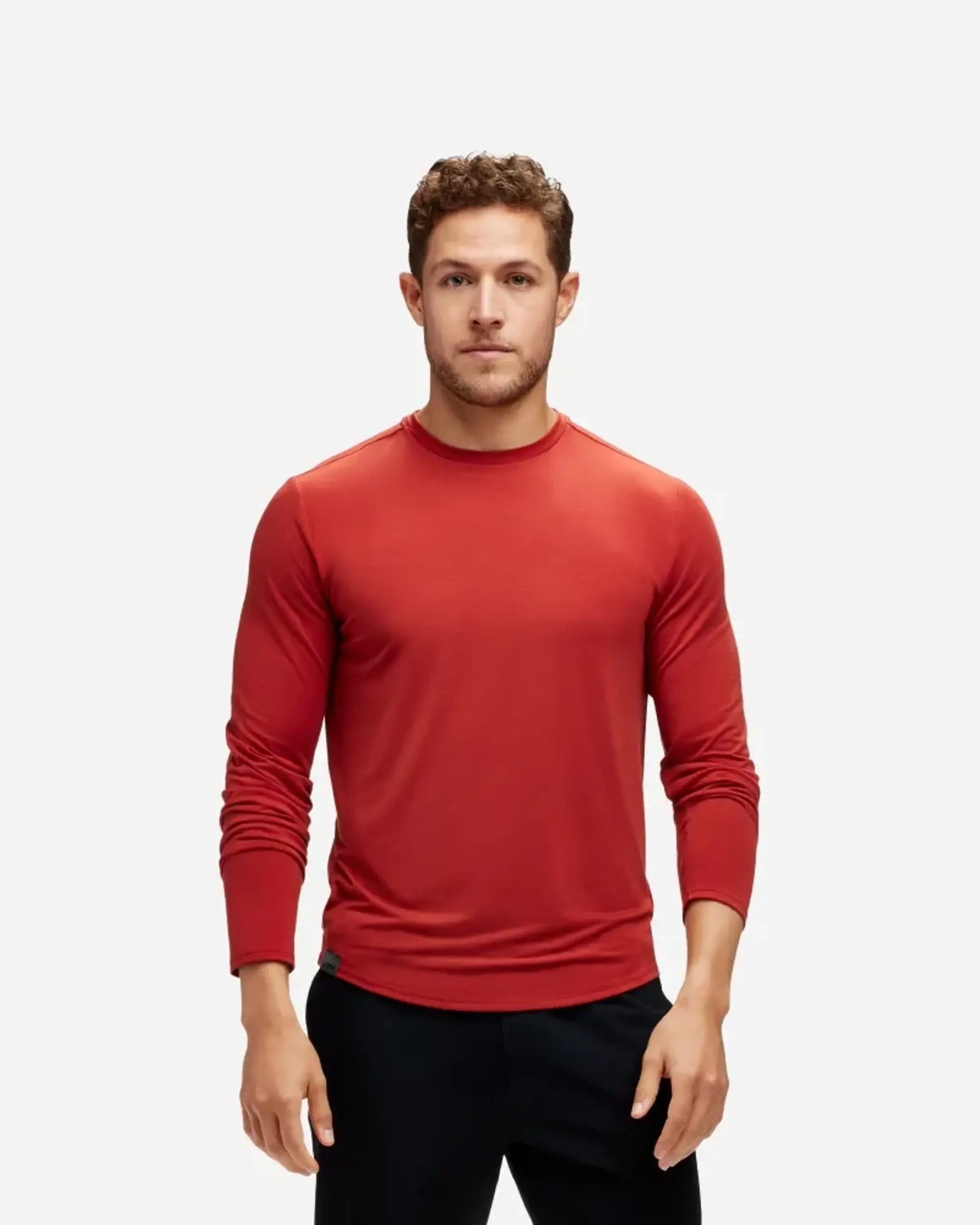 Hoka One One HOKA Men's Essential Long-Sleeve T-Shirt in Rust