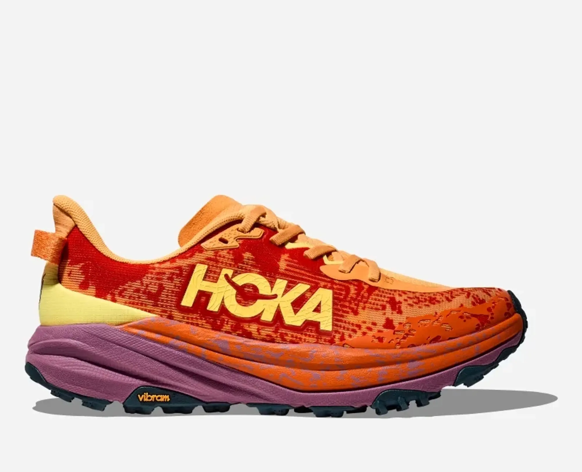 Hoka One One HOKA Men's Speedgoat 6 Trail Shoes in Sherbet/Beet Root