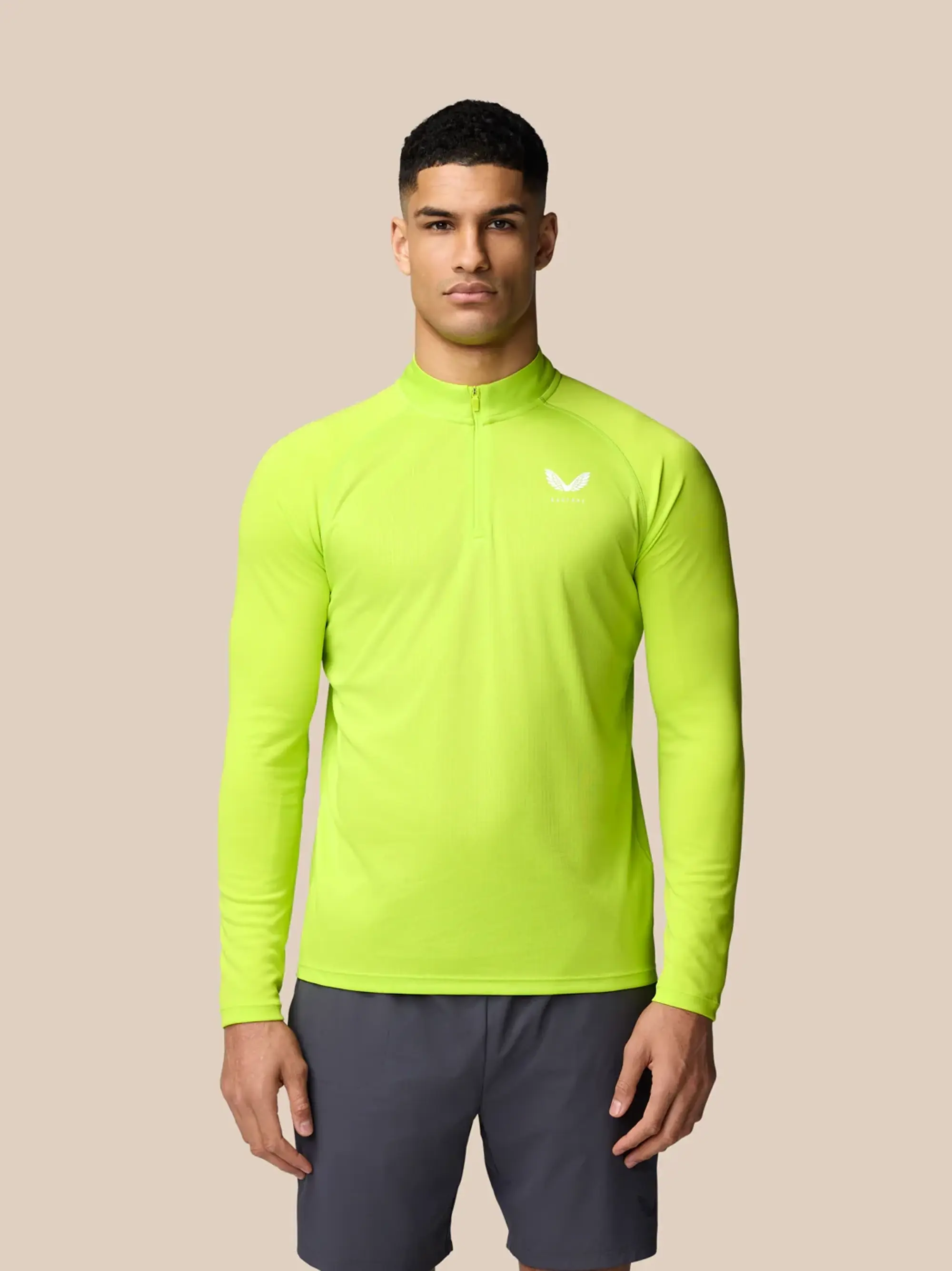 Castore Men’s Adapt Print 1/4 Zip Top - Dark Aqua