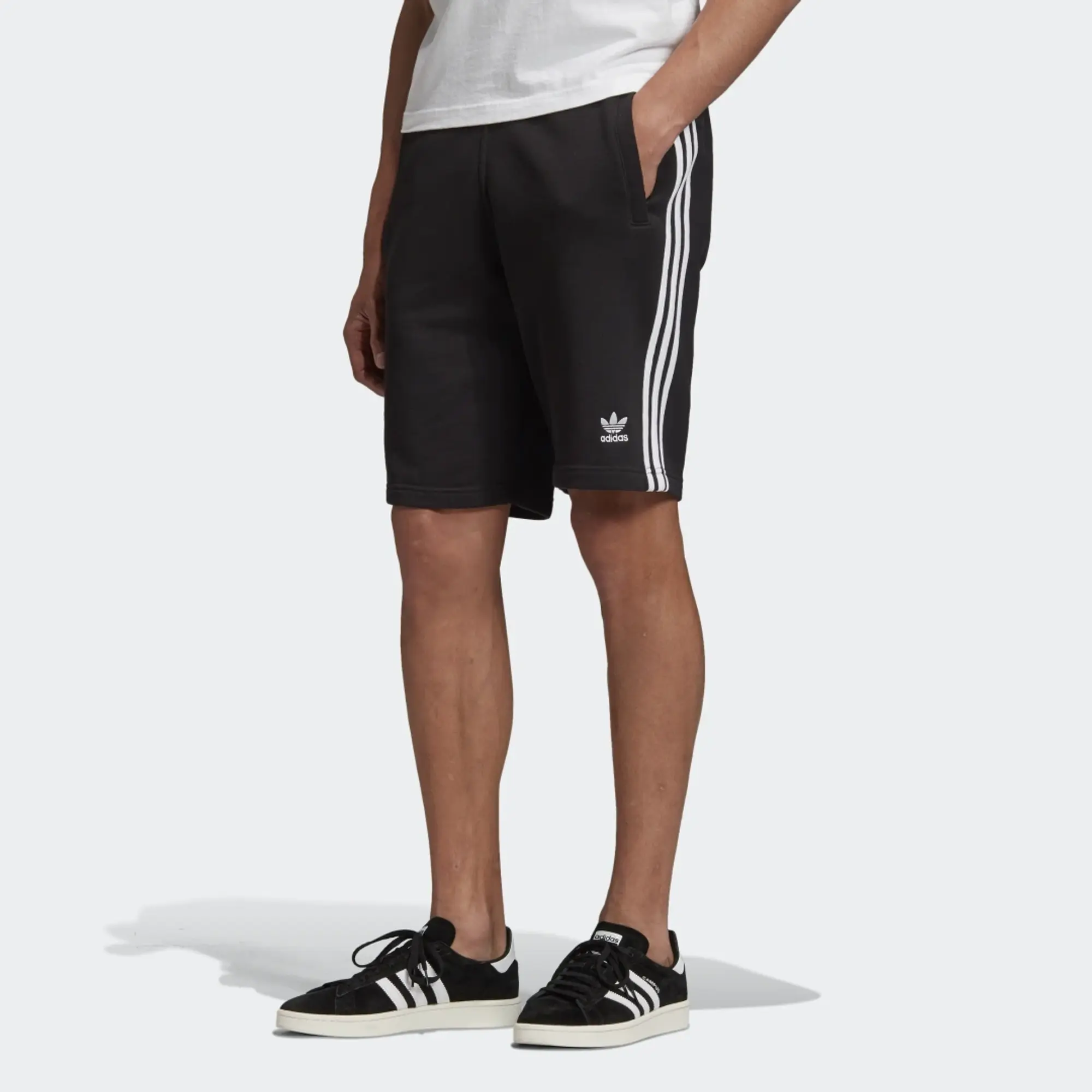 Adidas Originals Adicolor Three Stripe Short In Black