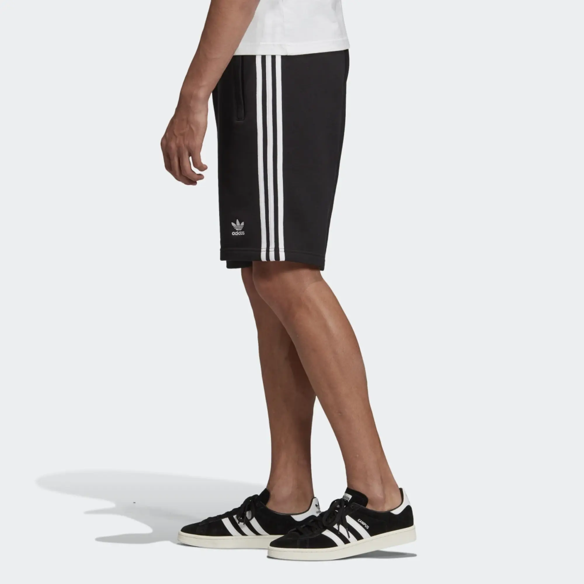 Adidas Originals Adicolor Three Stripe Short In Black
