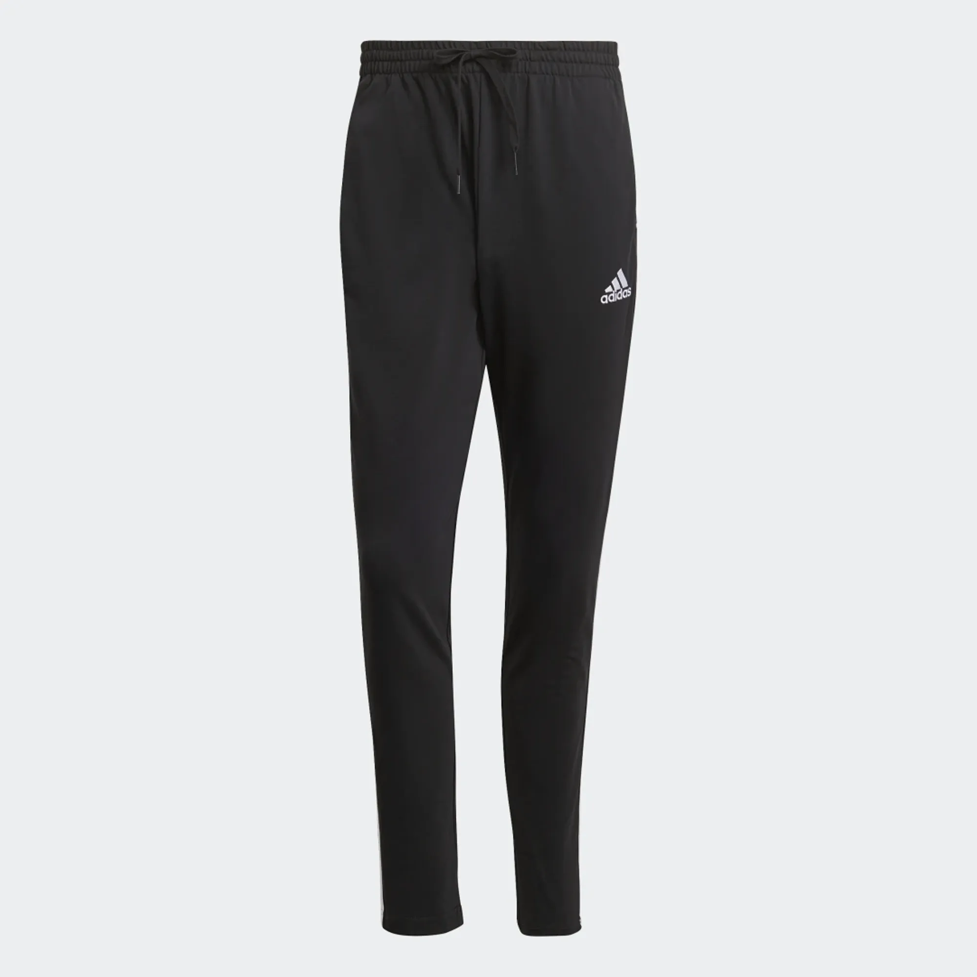 adidas Essentials Single Jersey Tapered Open Hem 3-Stripes Joggers