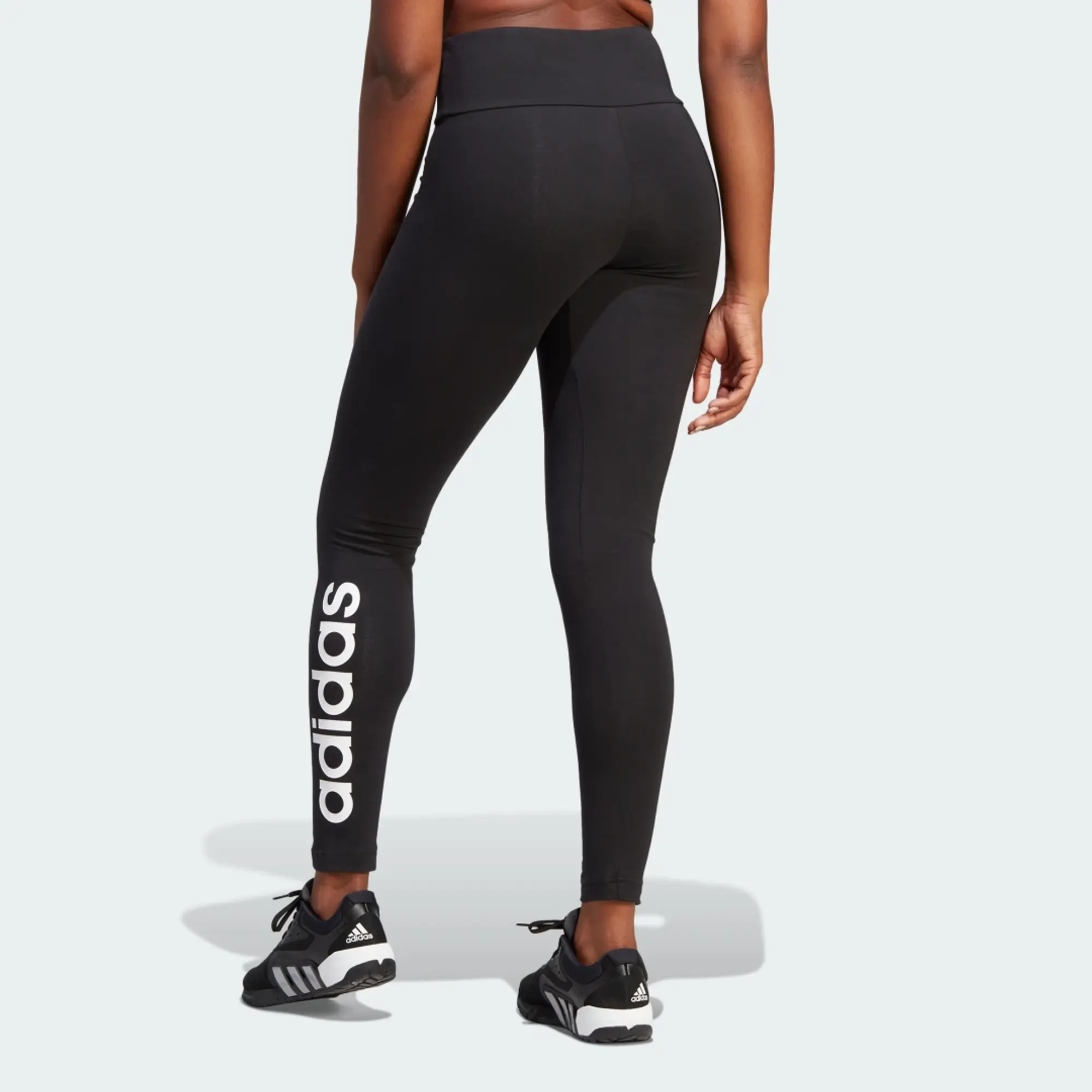adidas Core Linear Leggings - Blue - Womens