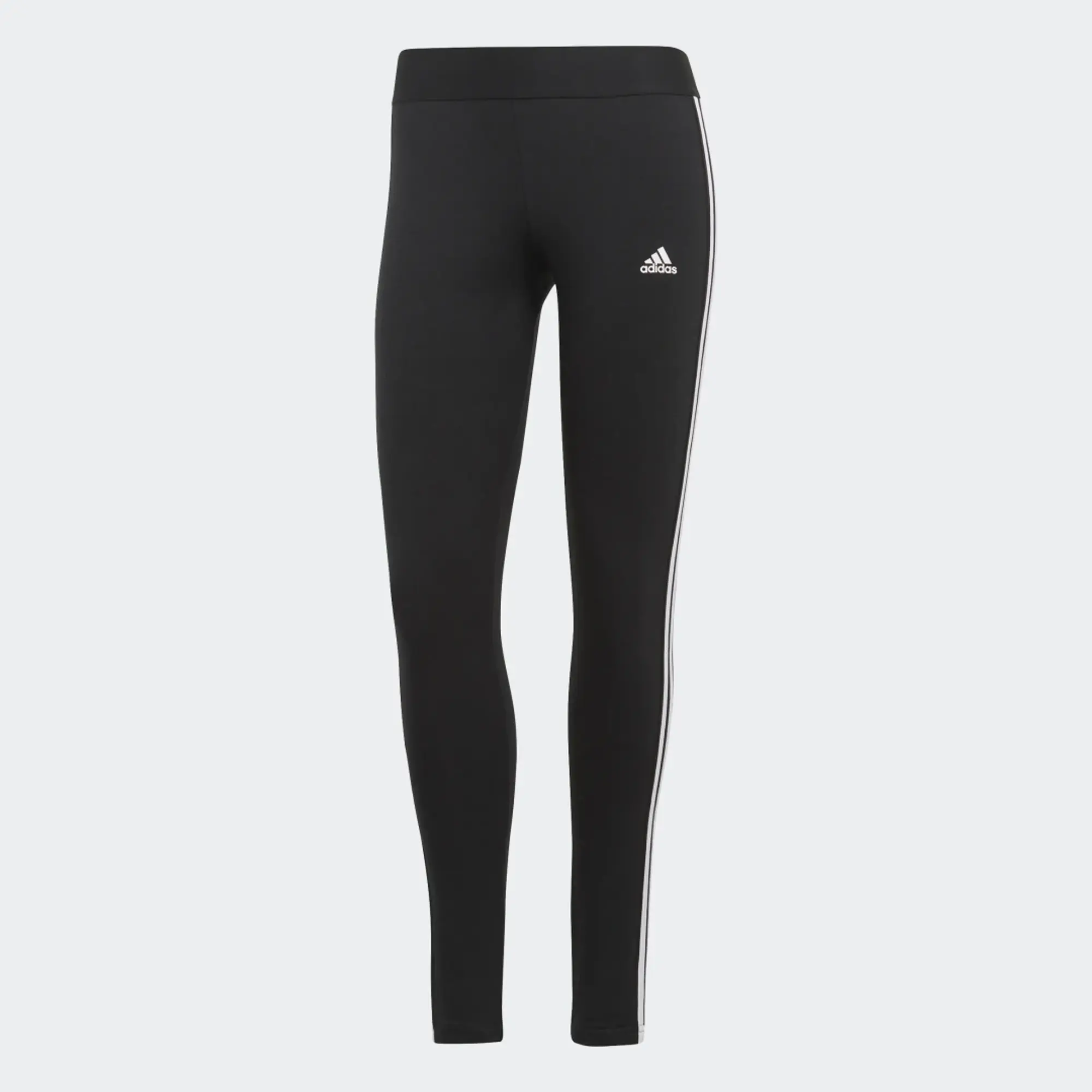Adidas Training Essential 3 Stripe Leggings In Black