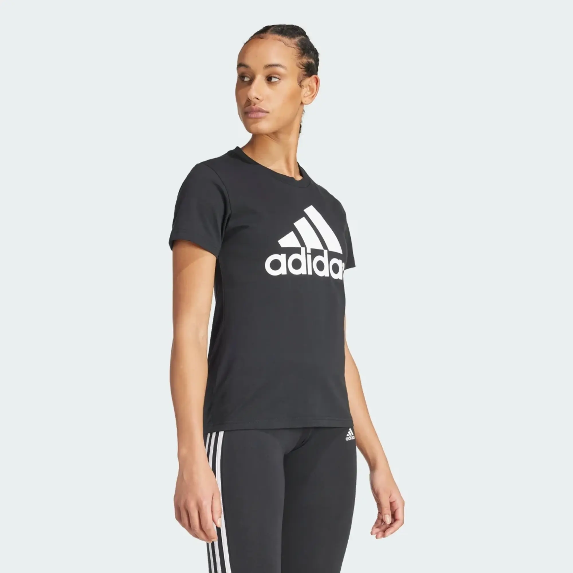 adidas QT T Shirt Womens Black GL0722 FOOTY.COM