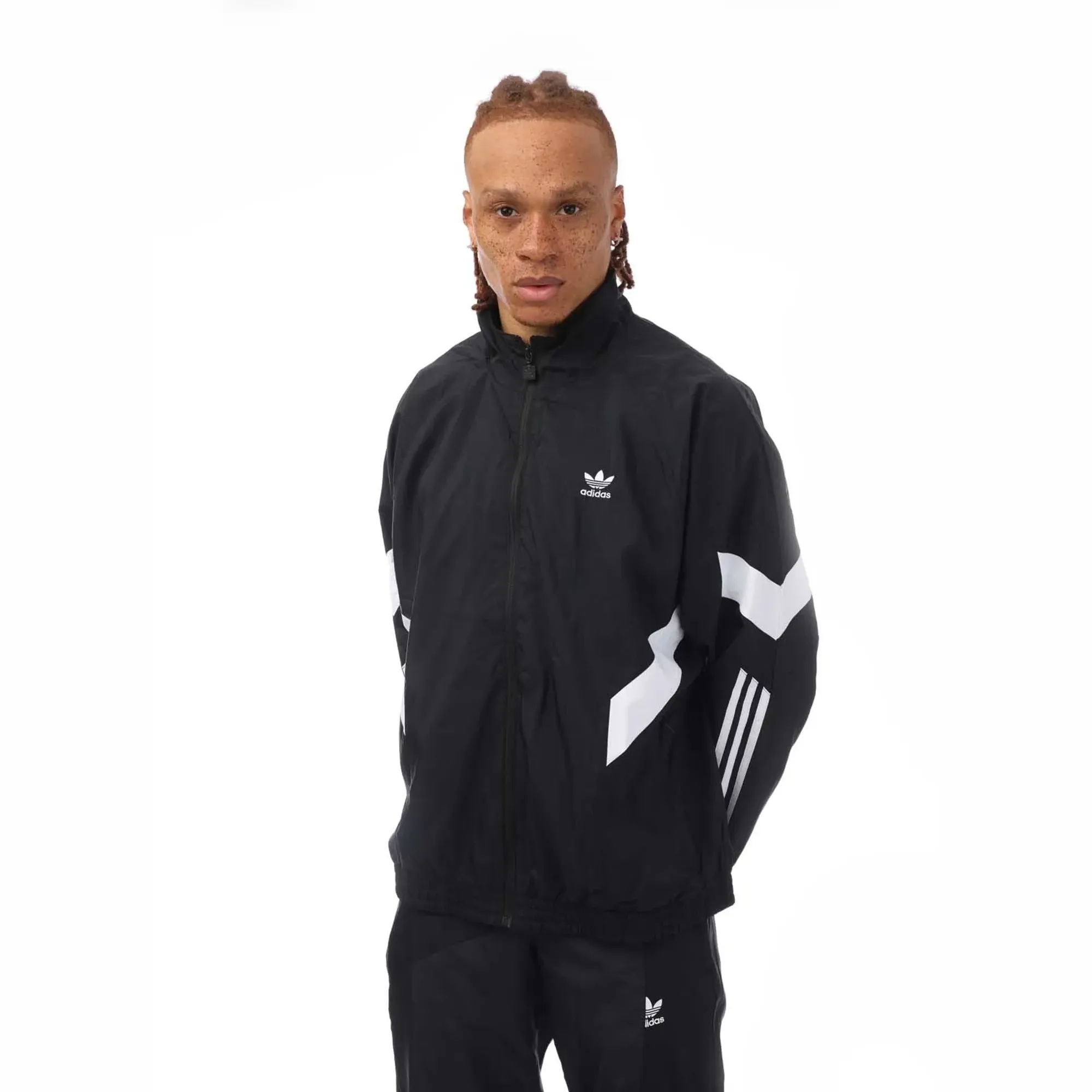 adidas ナイロンジャケット Rekive HK7322 ブラック XL adidas Rekive Track Jacket | HK7322 | FOOTY.COM