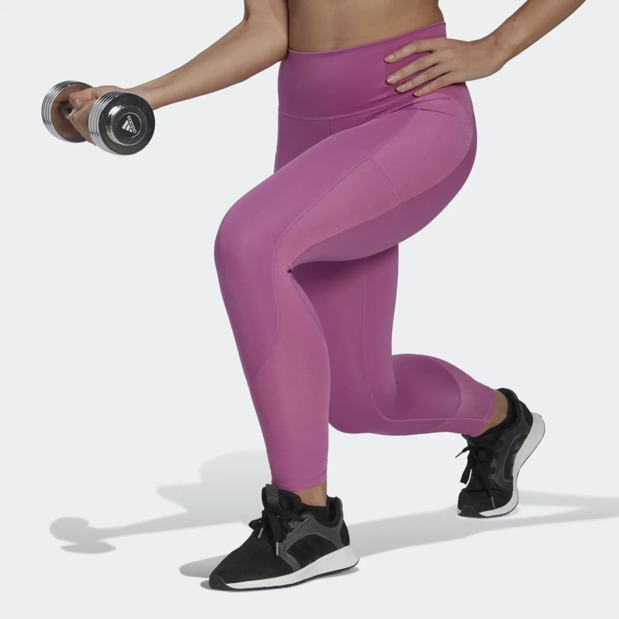 Adidas Leggings Optime Shine - ['Pink']