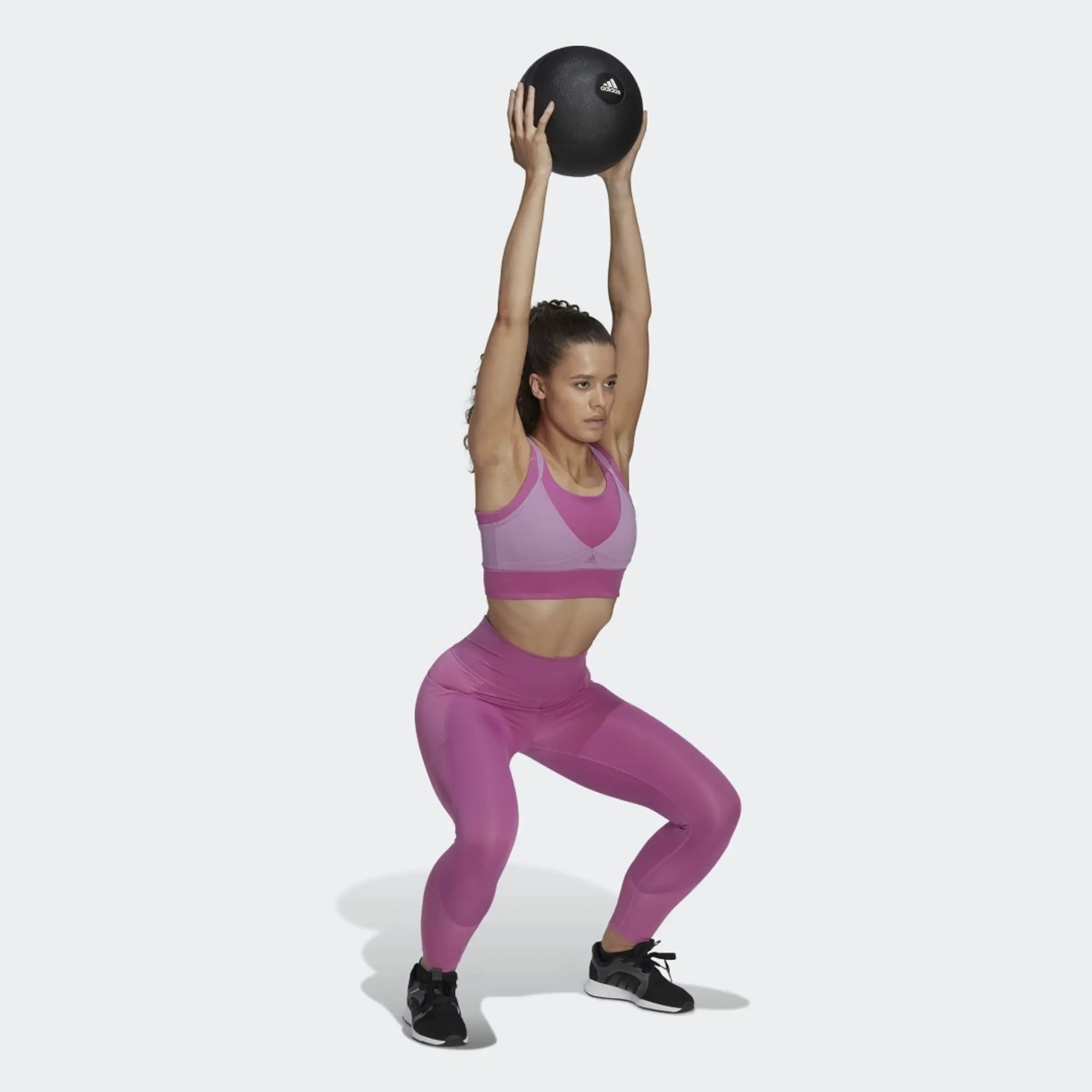 Adidas Leggings Optime Shine - ['Pink']