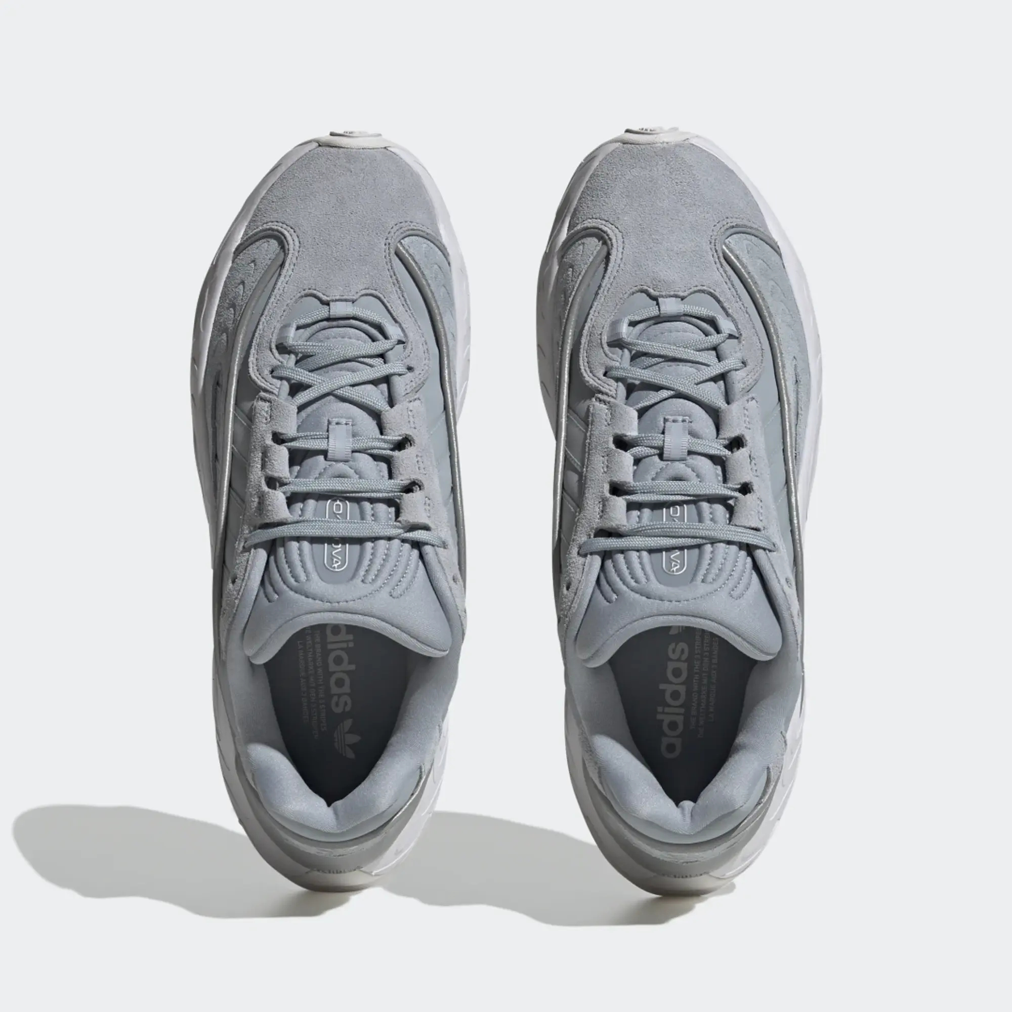 Adidas Originals Oznova Trainers In Silver Grey