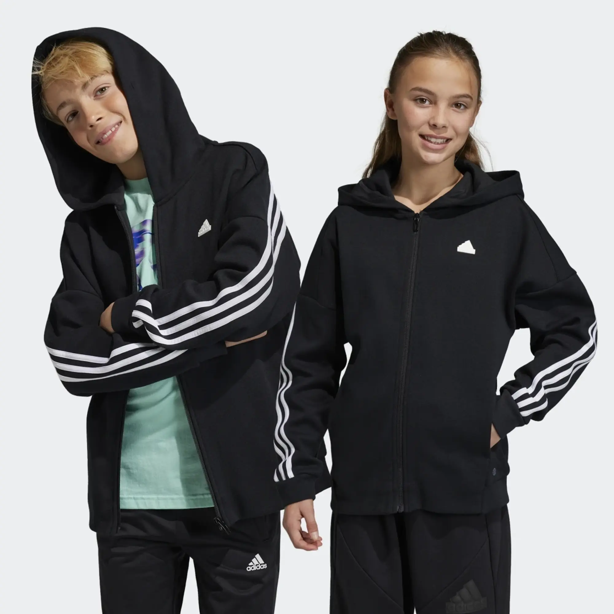adidas Future Icons 3 Stripes Full Zip Hooded Track Top