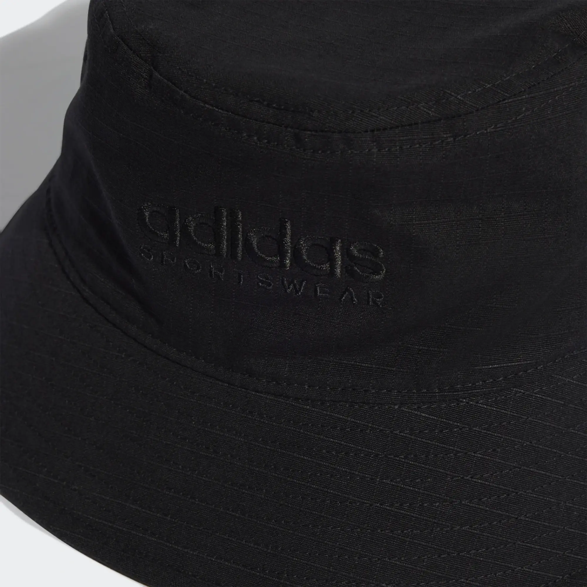 Adidas Classic Cotton Bucket Hat In Black / White