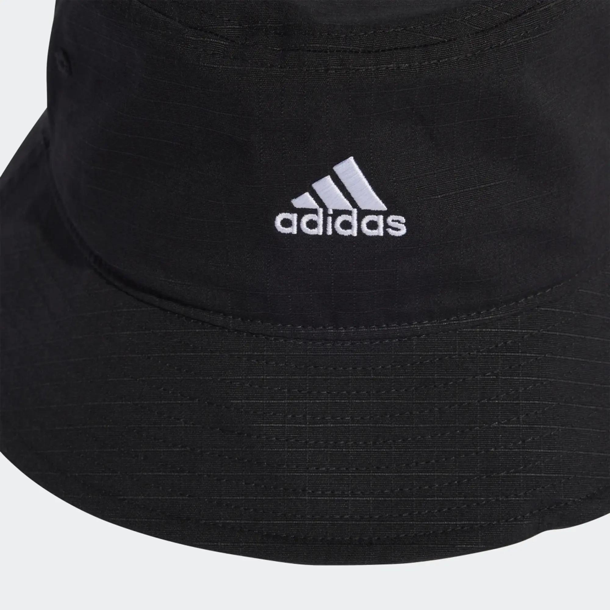 Adidas Classic Cotton Bucket Hat In Black / White