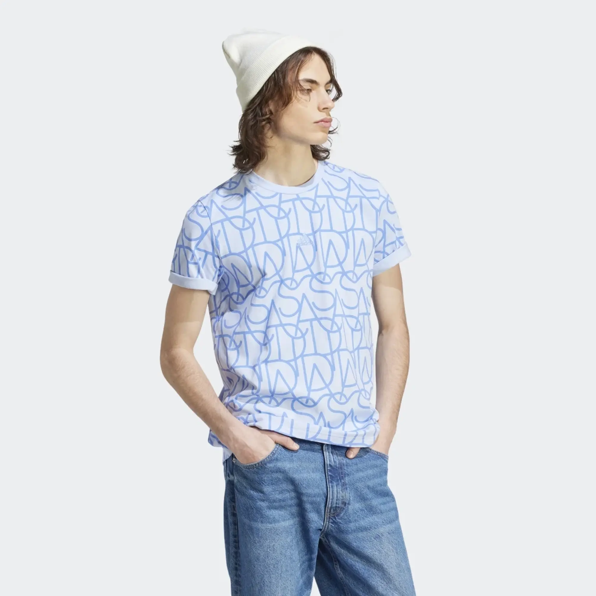 adidas Mens Script Print T-Shirt