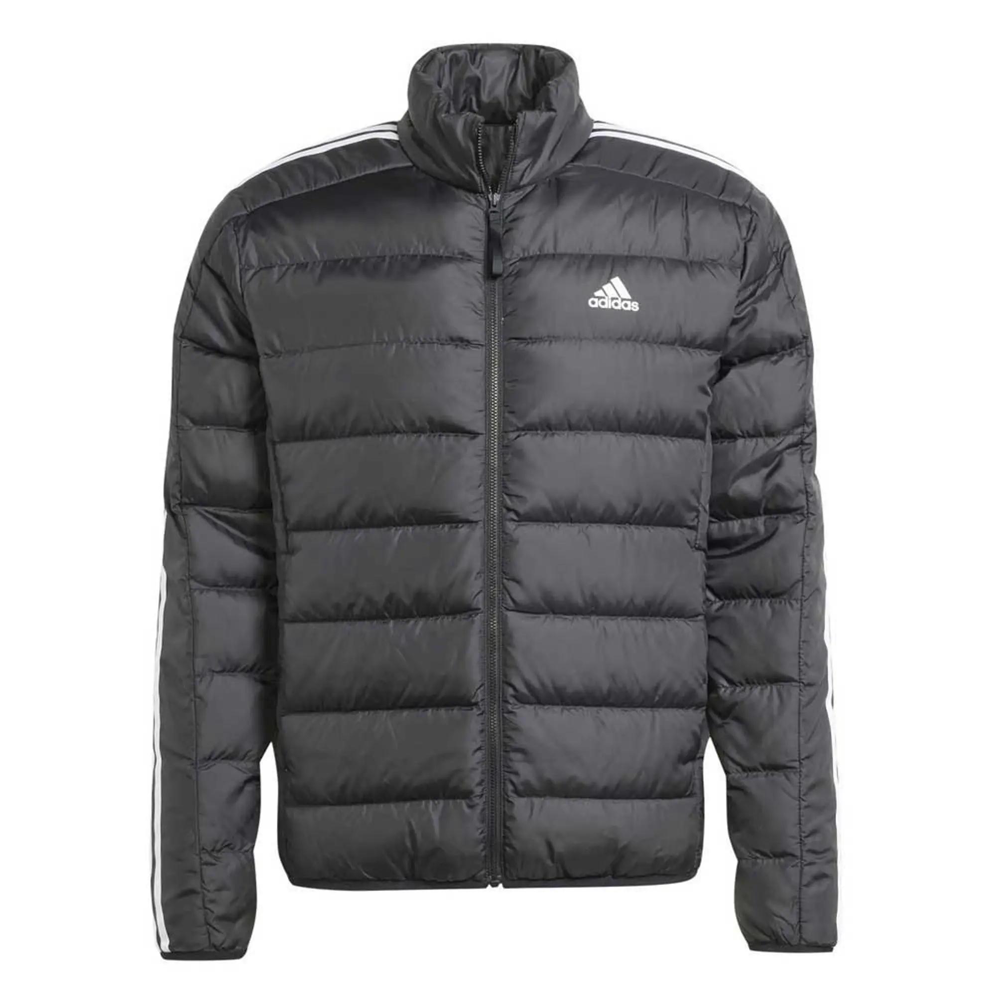 Manchester United x adidas Mens Essentials 3-Stripes Light Down Jacket Black