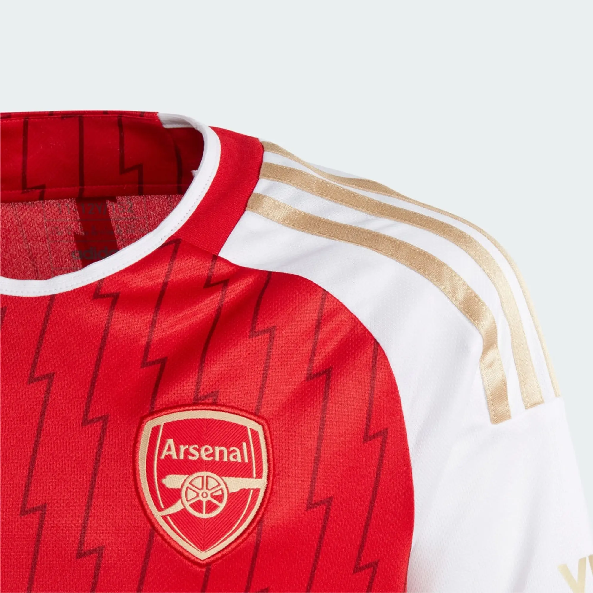 adidas Arsenal 23 24 Kids Home Shirt Better Scarlett White