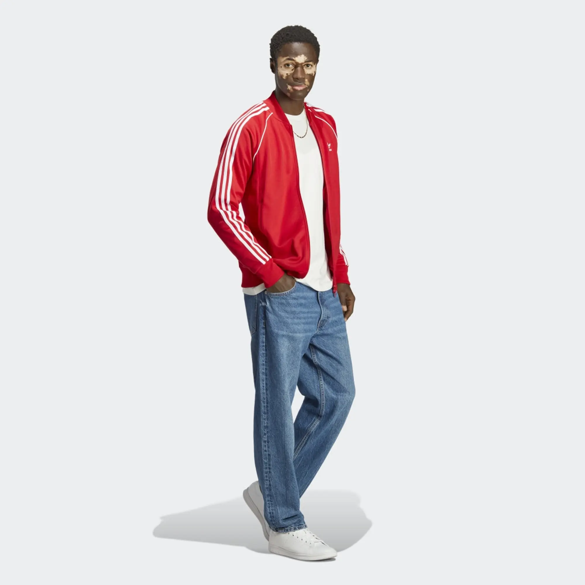 Adidas Superstar Men Track Tops - Red